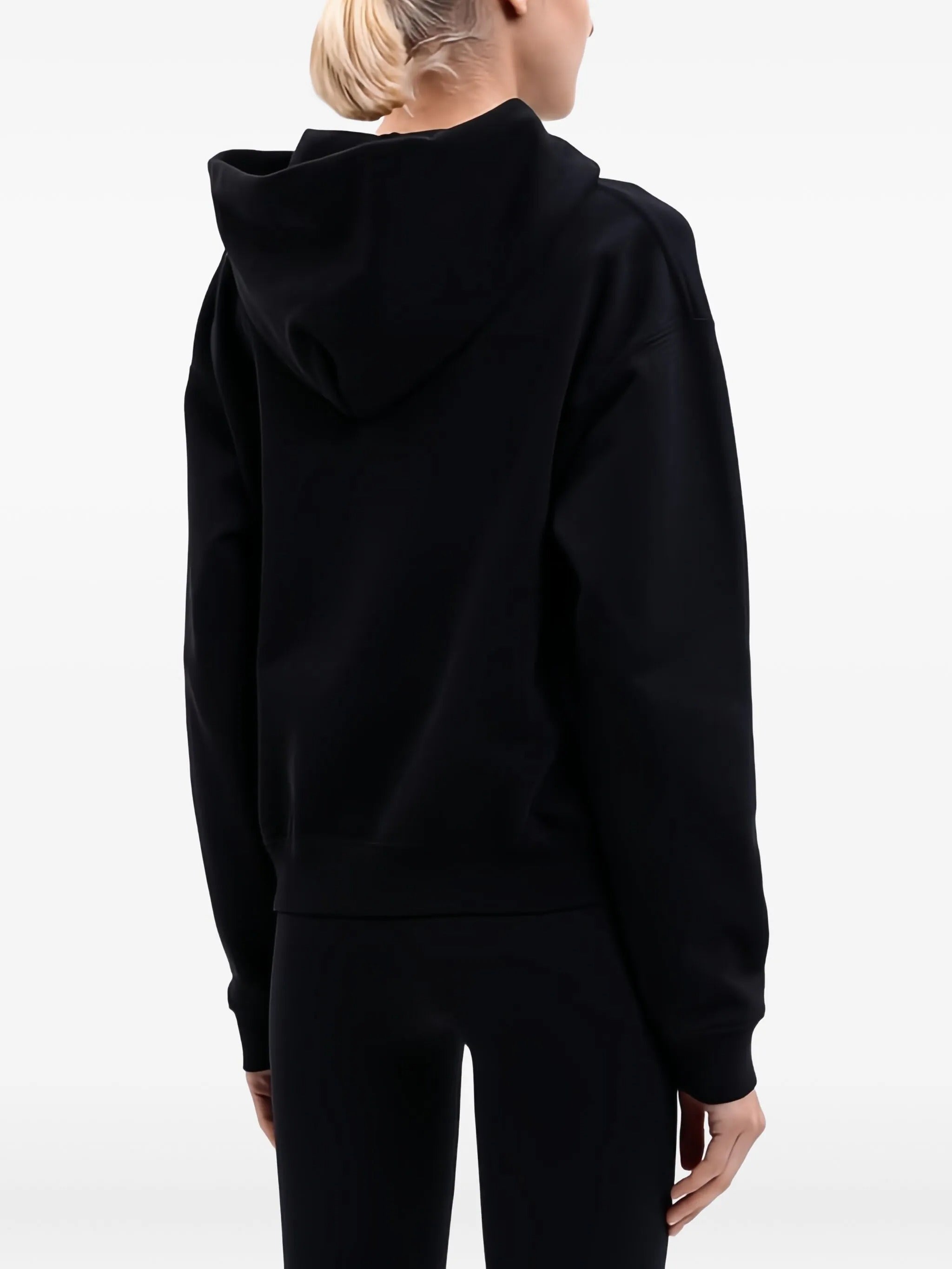 LOGO FITTED ZIP UP HOODIE