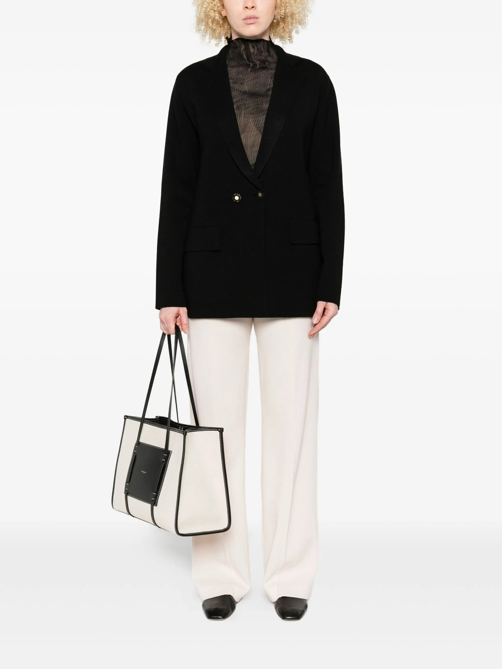 wool milano stitch oversized jacket