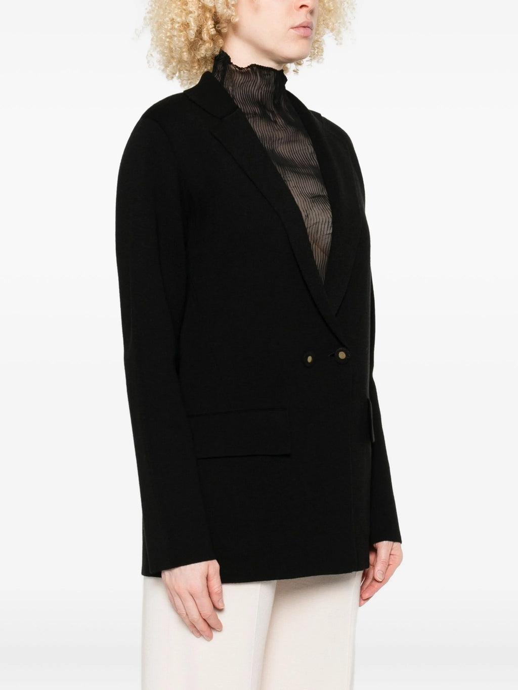 wool milano stitch oversized jacket