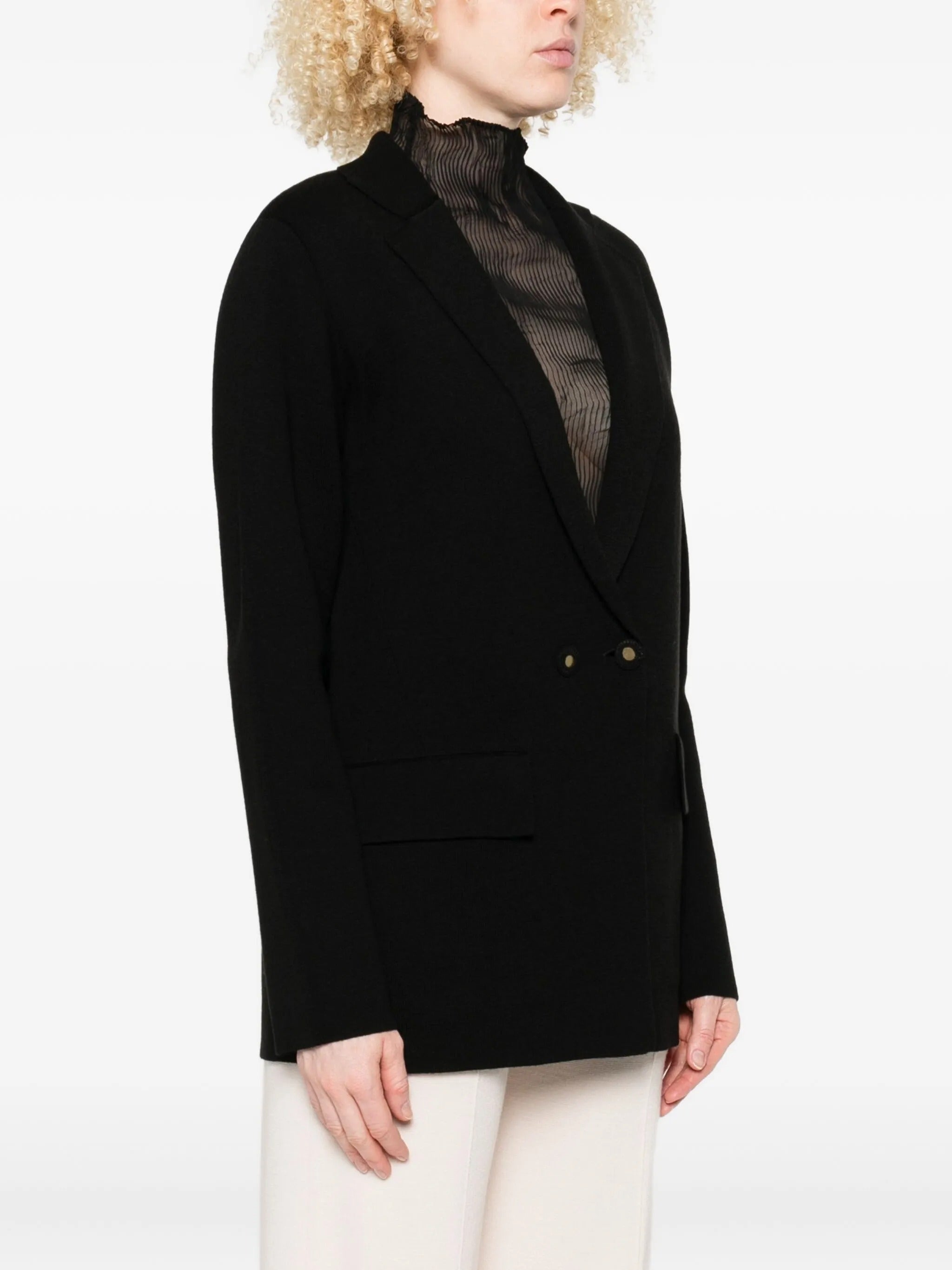 wool milano stitch oversized jacket