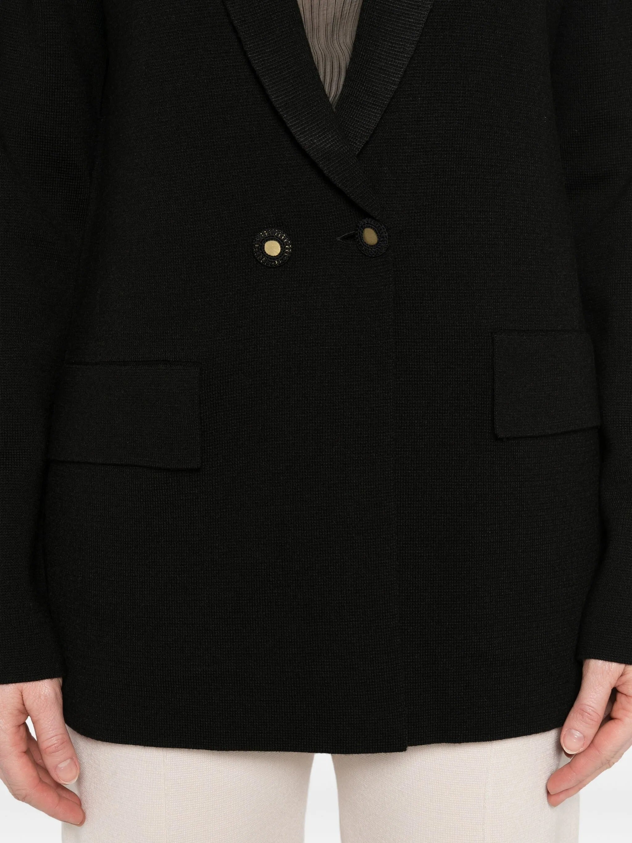 wool milano stitch oversized jacket