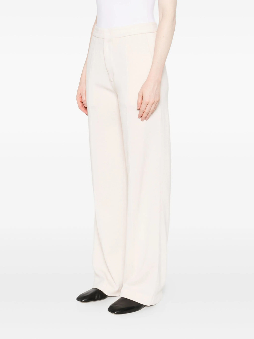 wool high waist pants