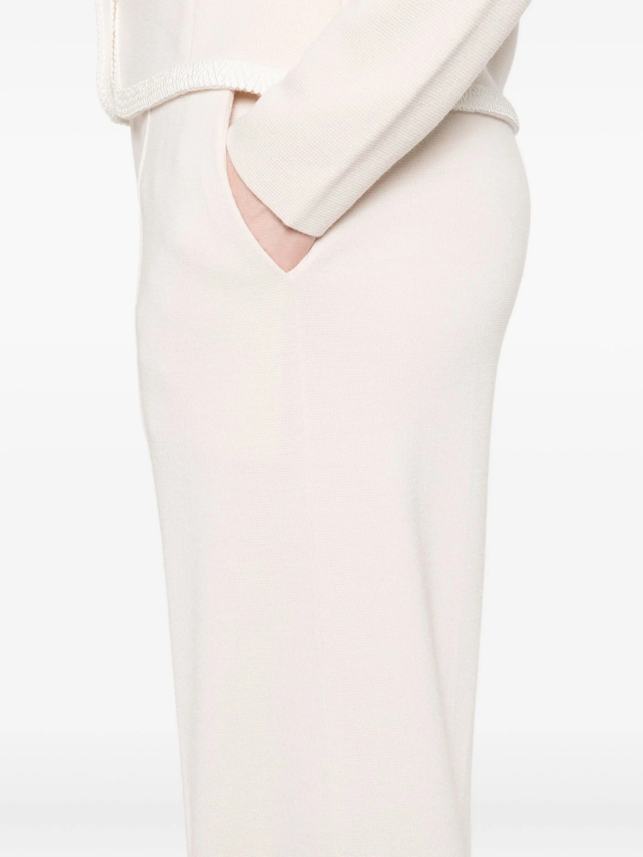 wool high waist pants