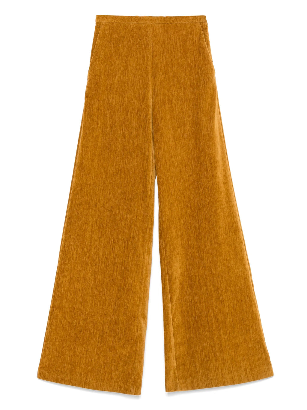double velvet high waist pants