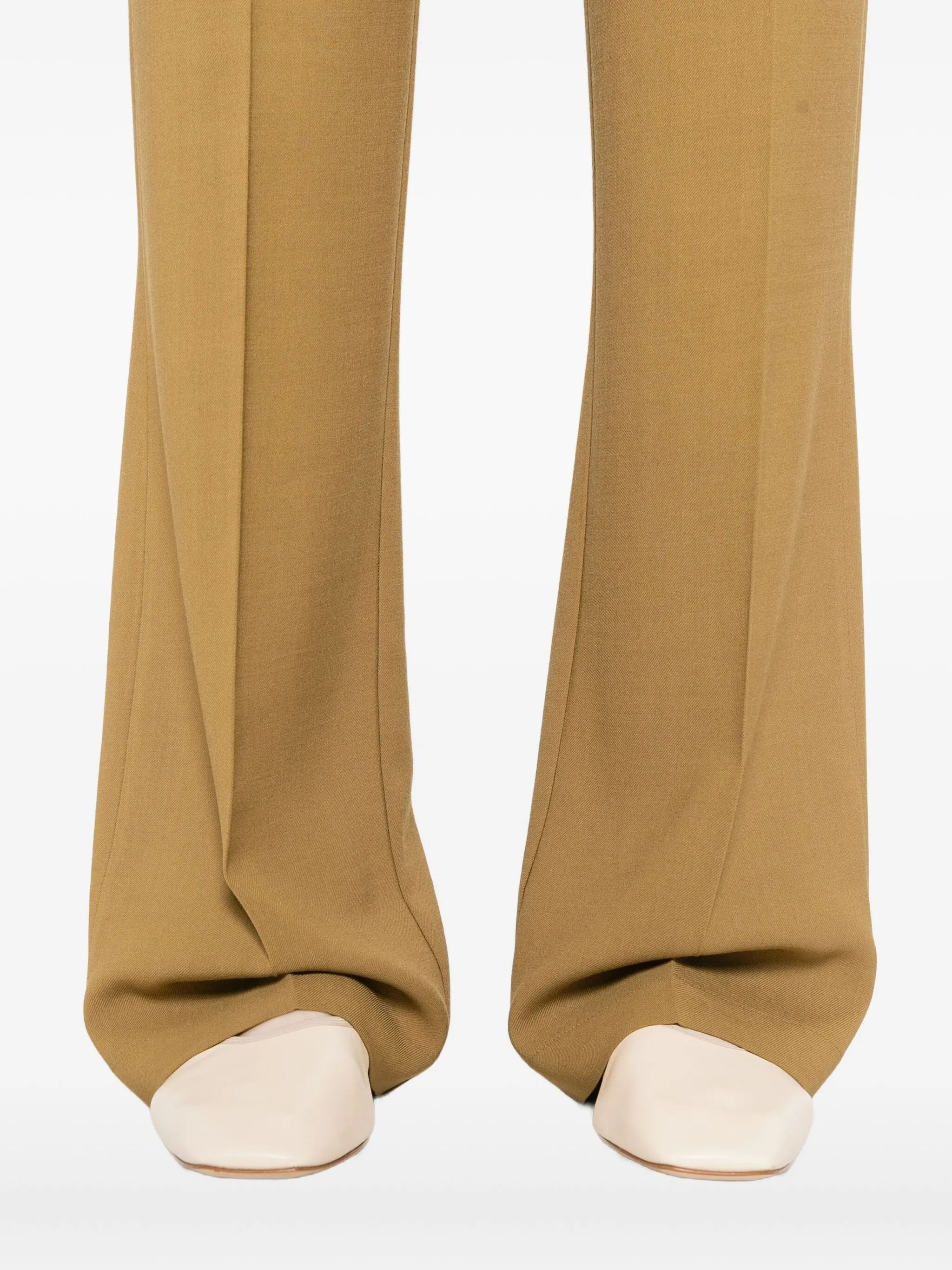 wool viscose twill regular waist pants