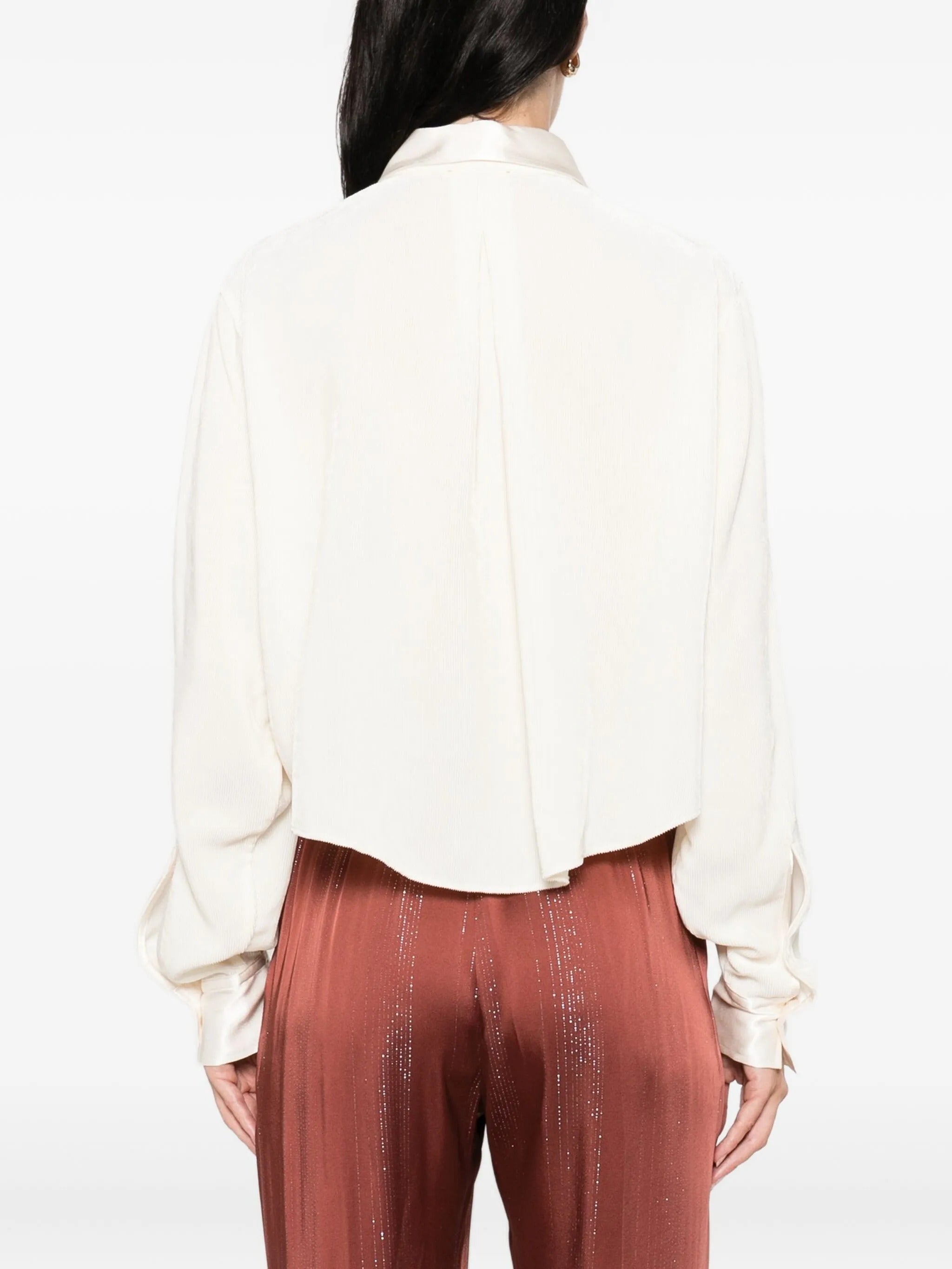 fluid chic velvet boxy shirt