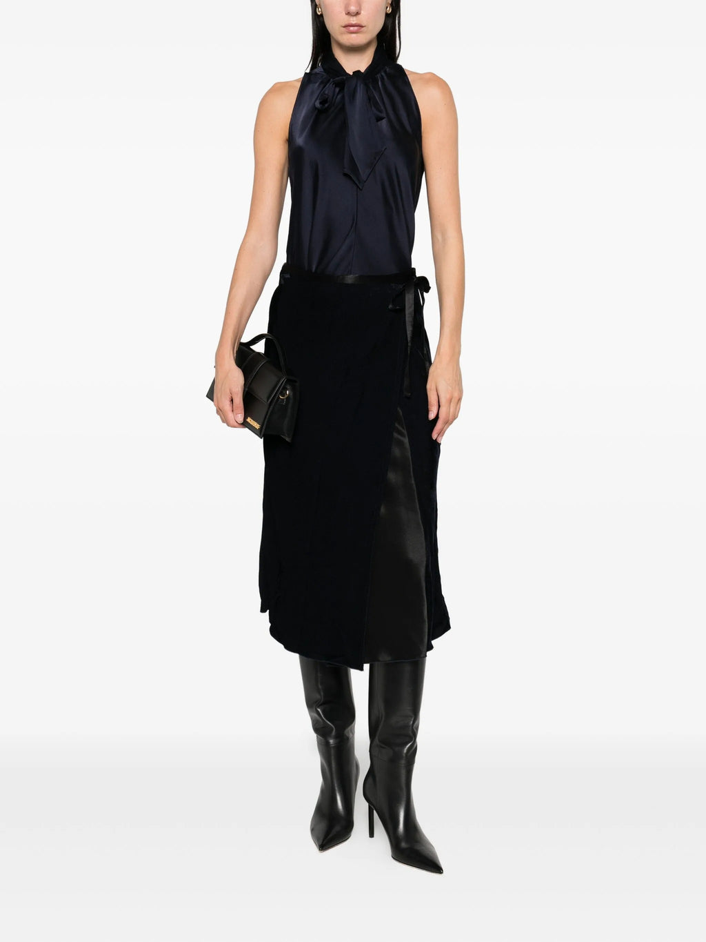 fluid chic velvet sarong skirt