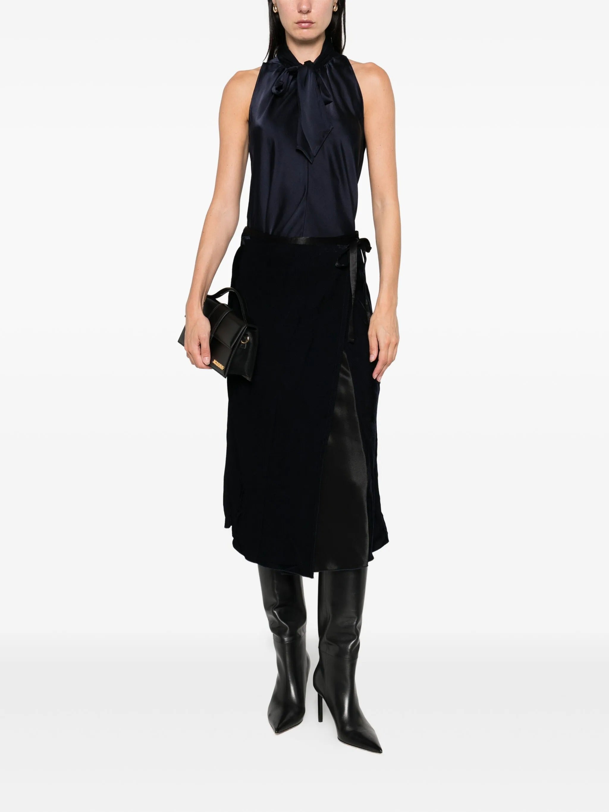 fluid chic velvet sarong skirt