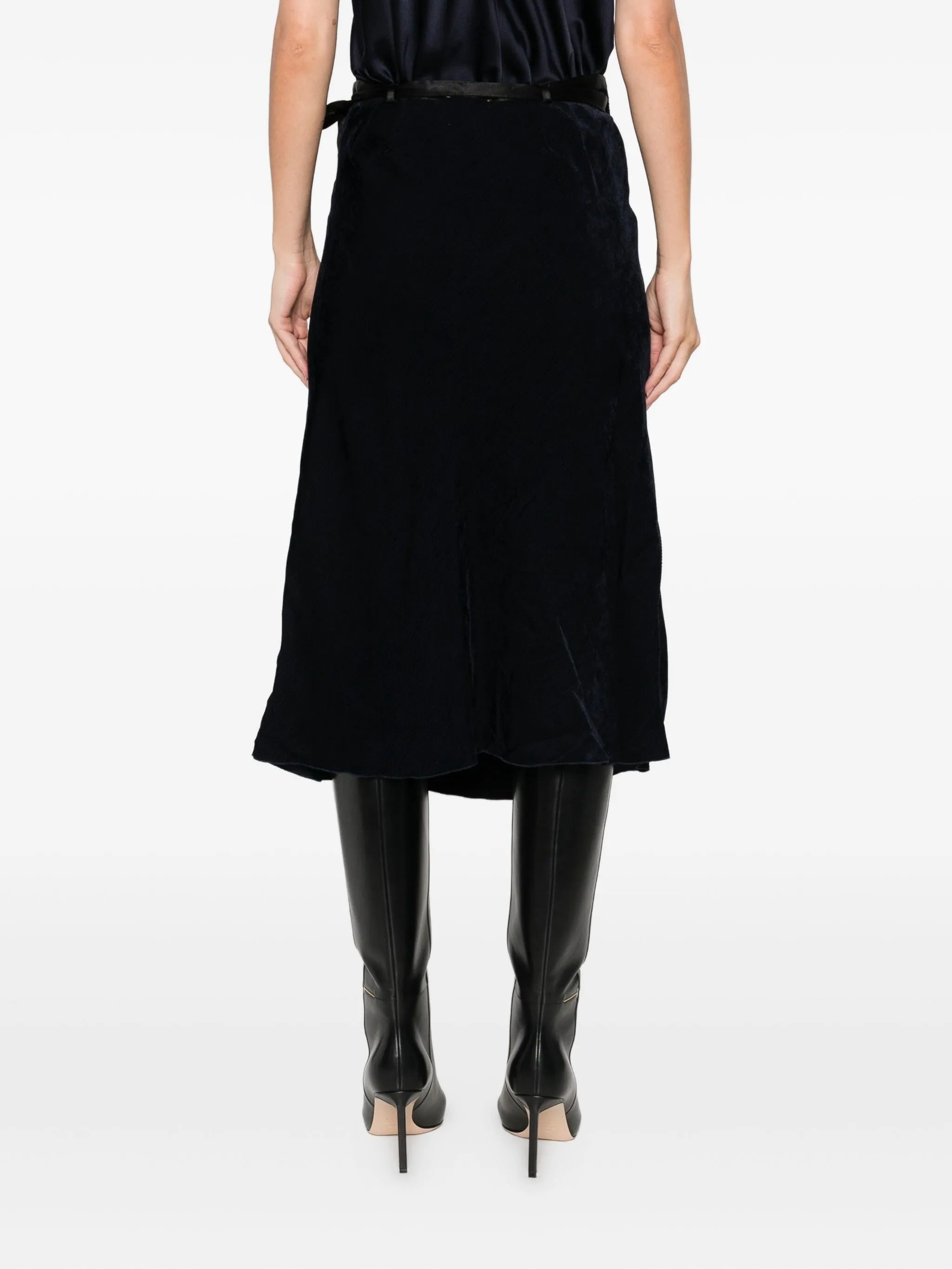 fluid chic velvet sarong skirt