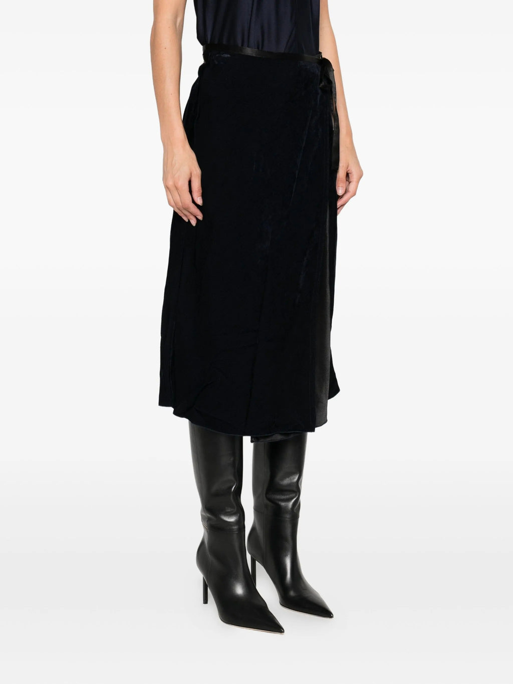 fluid chic velvet sarong skirt