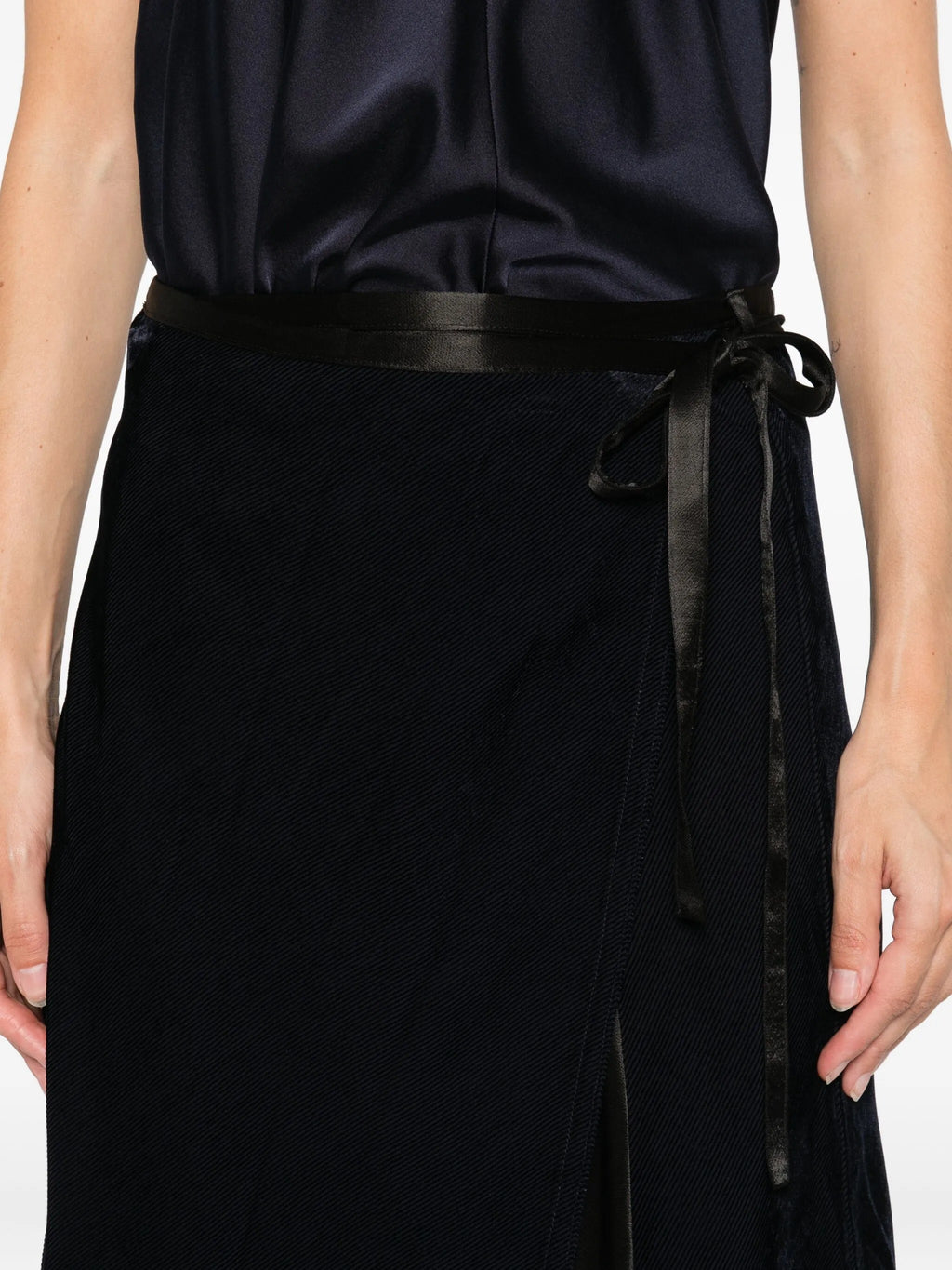 fluid chic velvet sarong skirt
