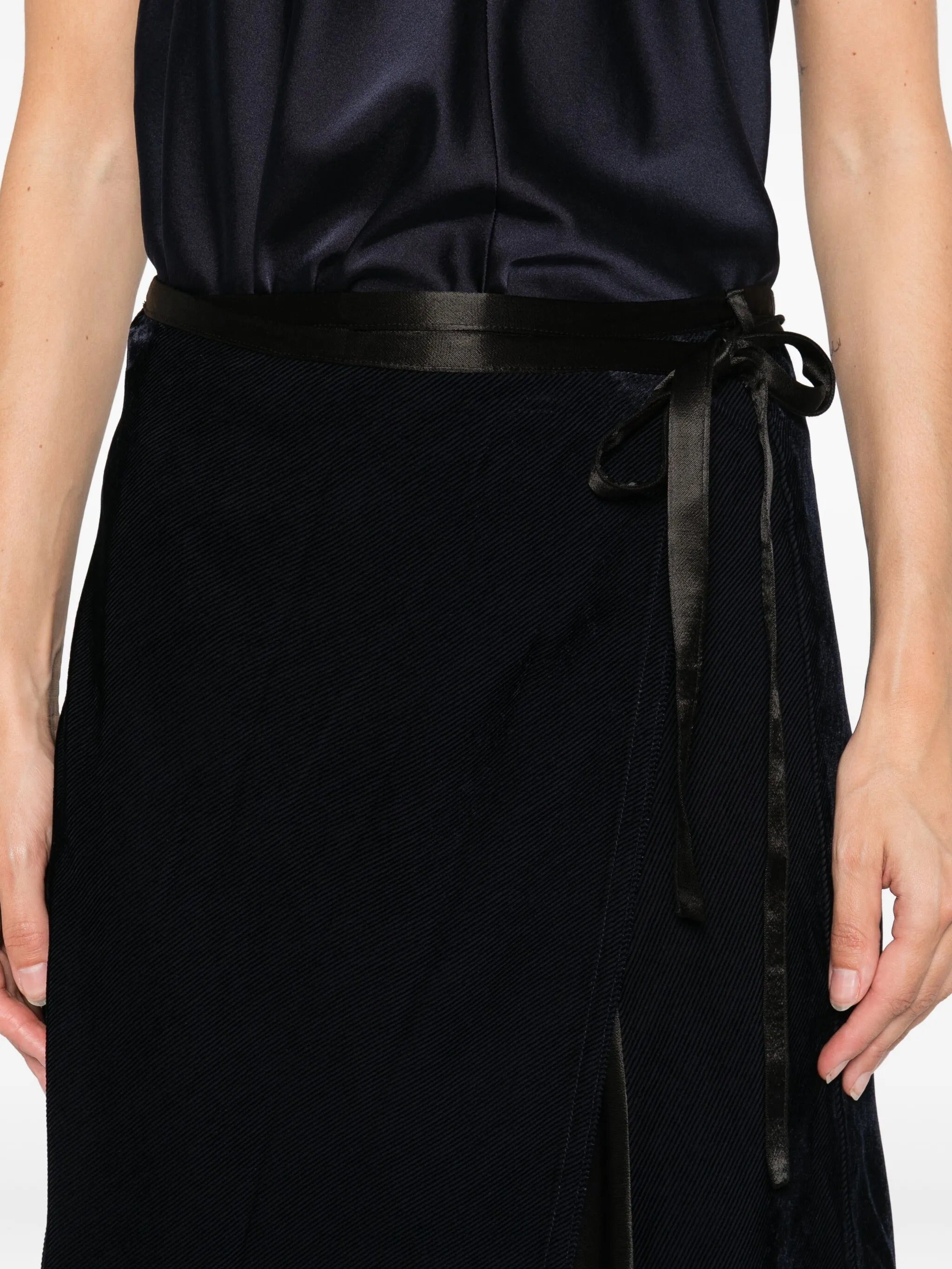 fluid chic velvet sarong skirt