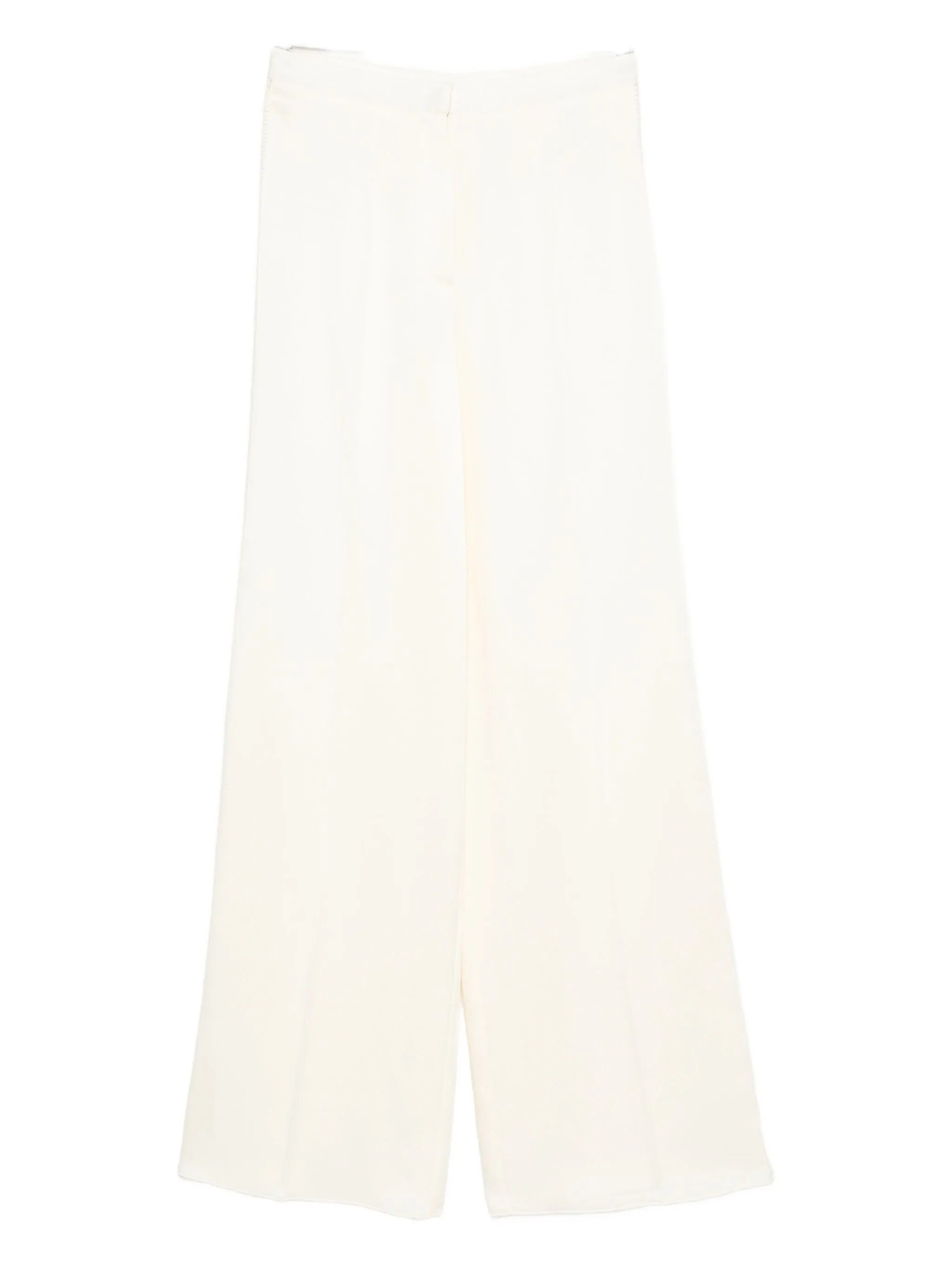 shiny anvers satin high waist embroidered pants