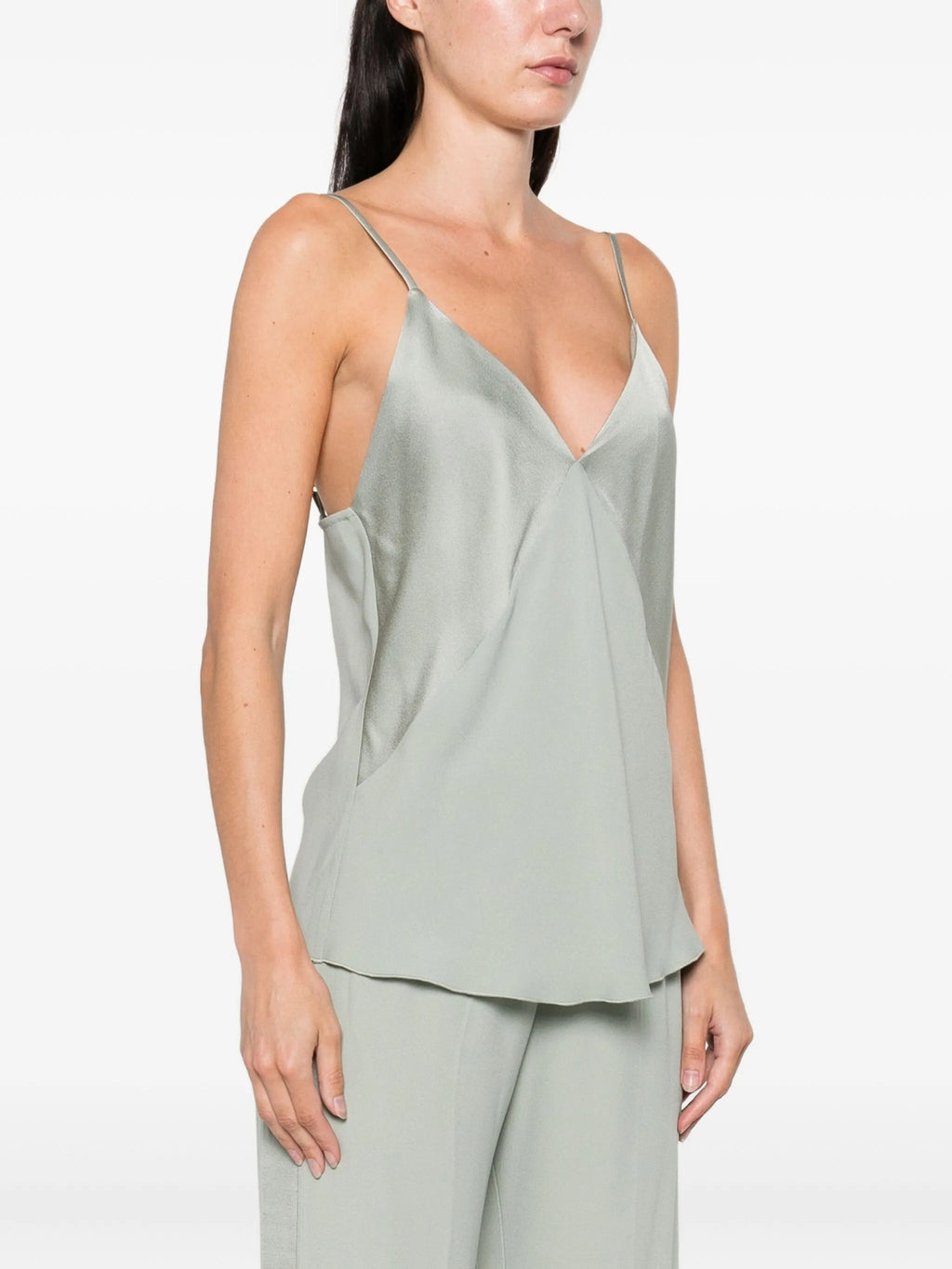 shiny anvers satin strap top