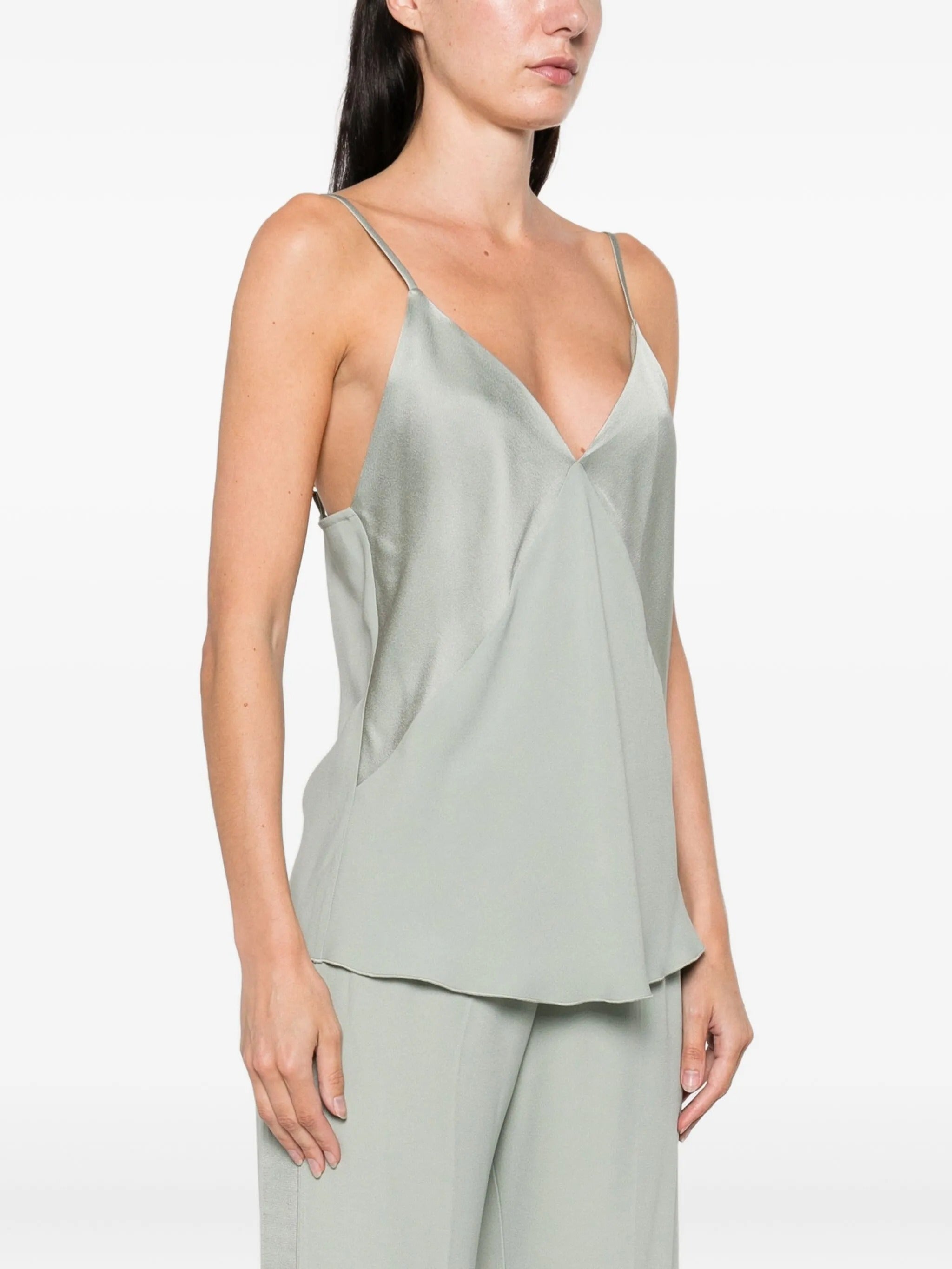 shiny anvers satin strap top
