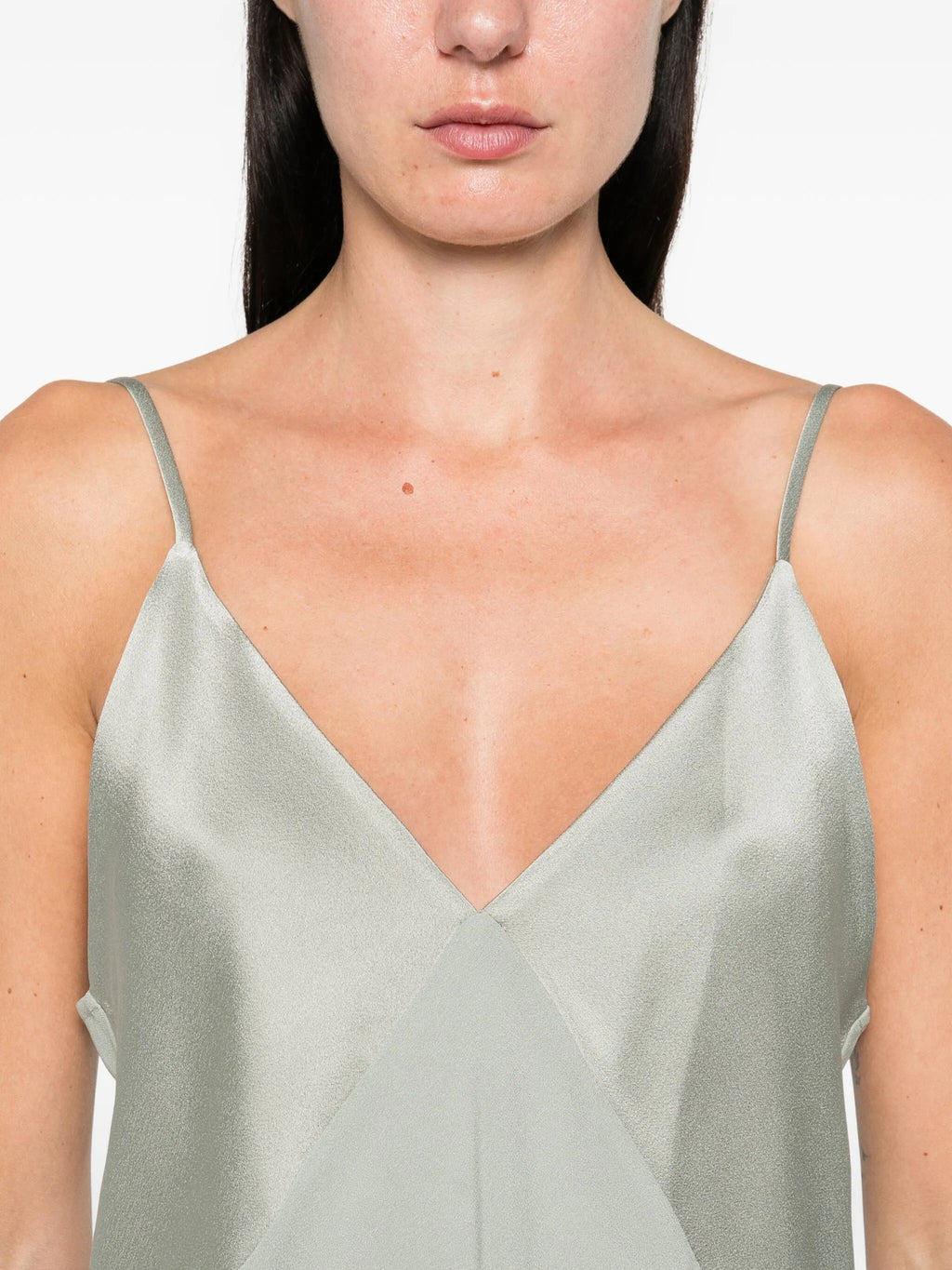 shiny anvers satin strap top
