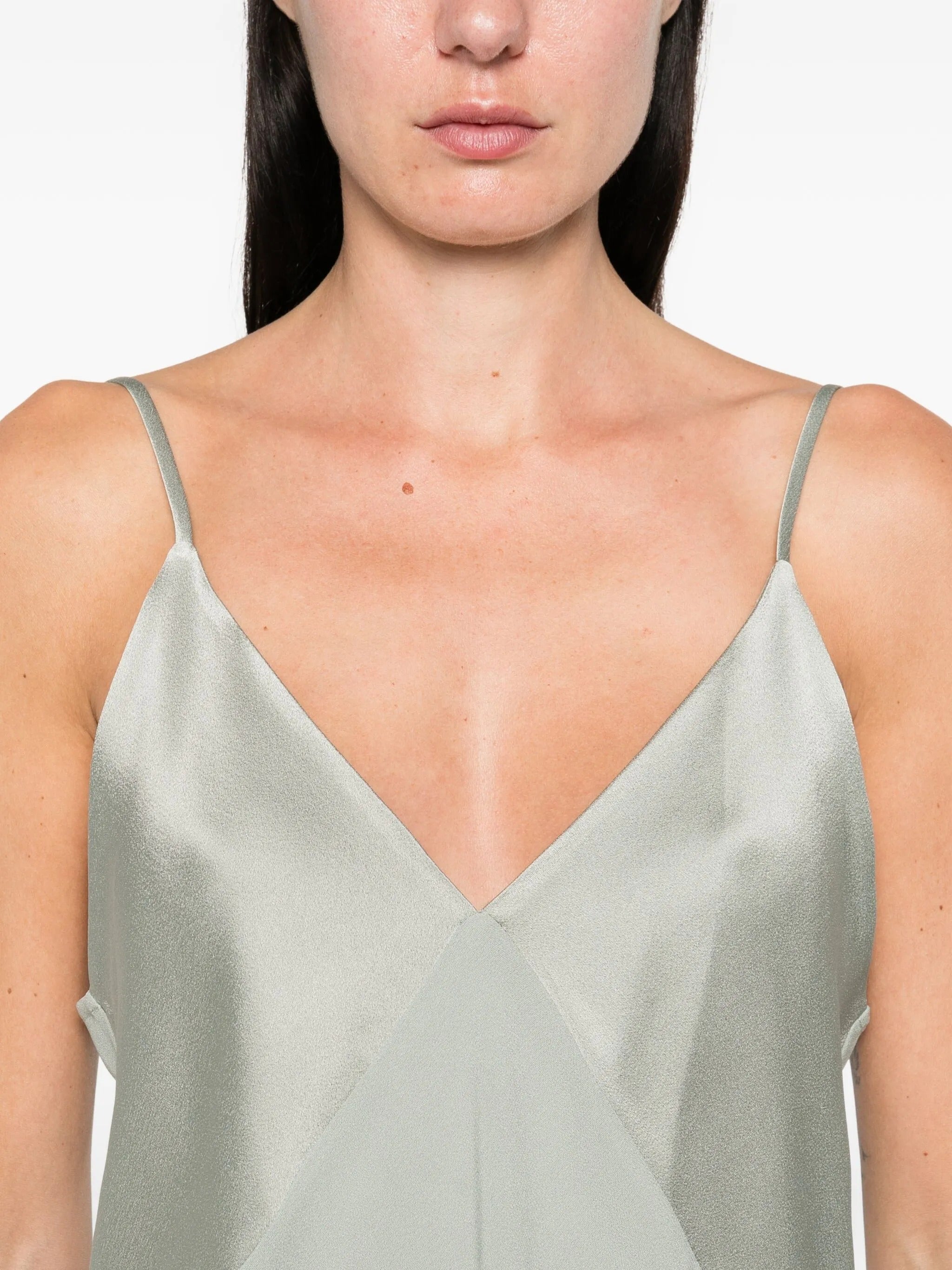shiny anvers satin strap top