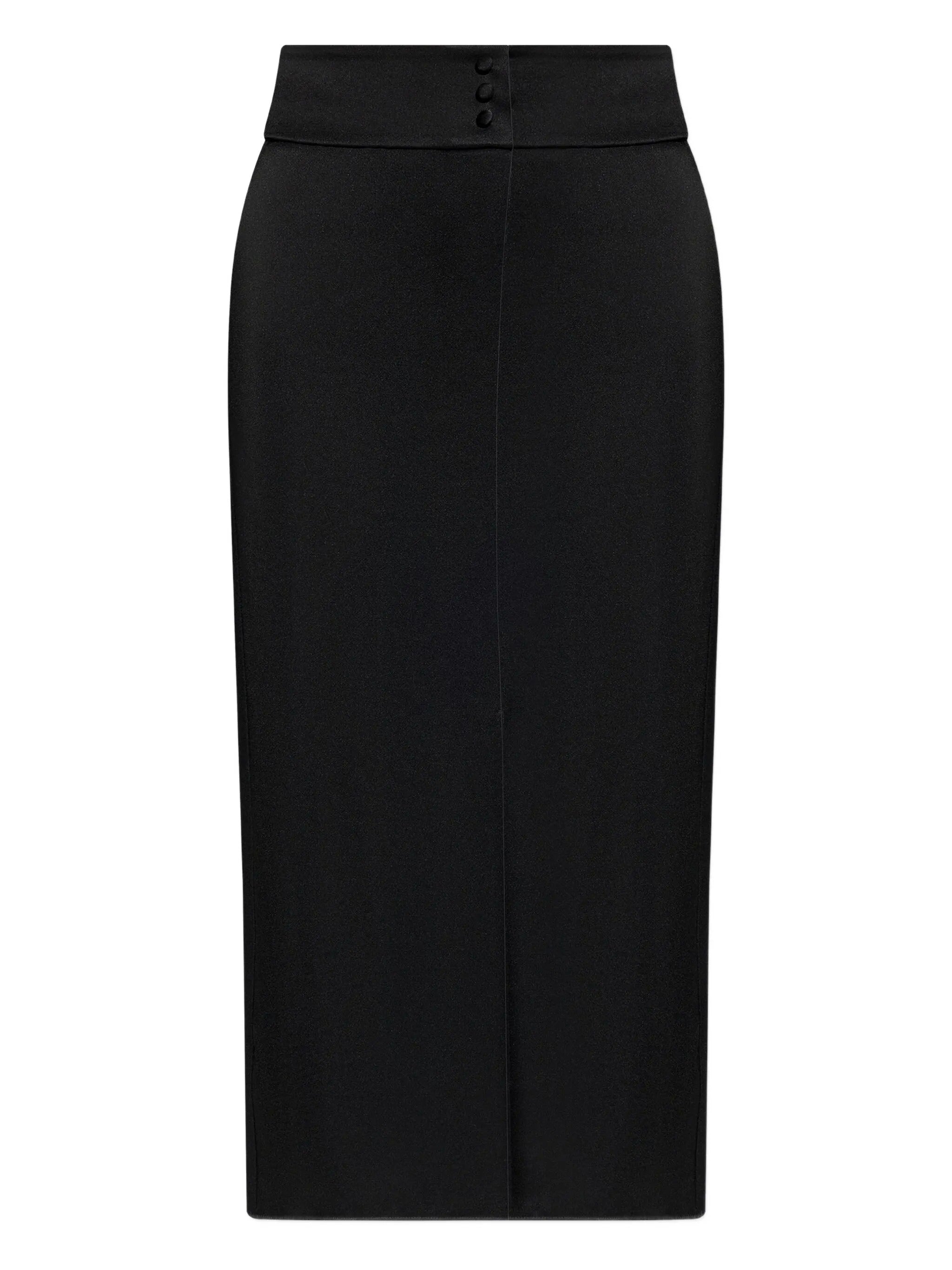 shiny anvers satin pencil skirt