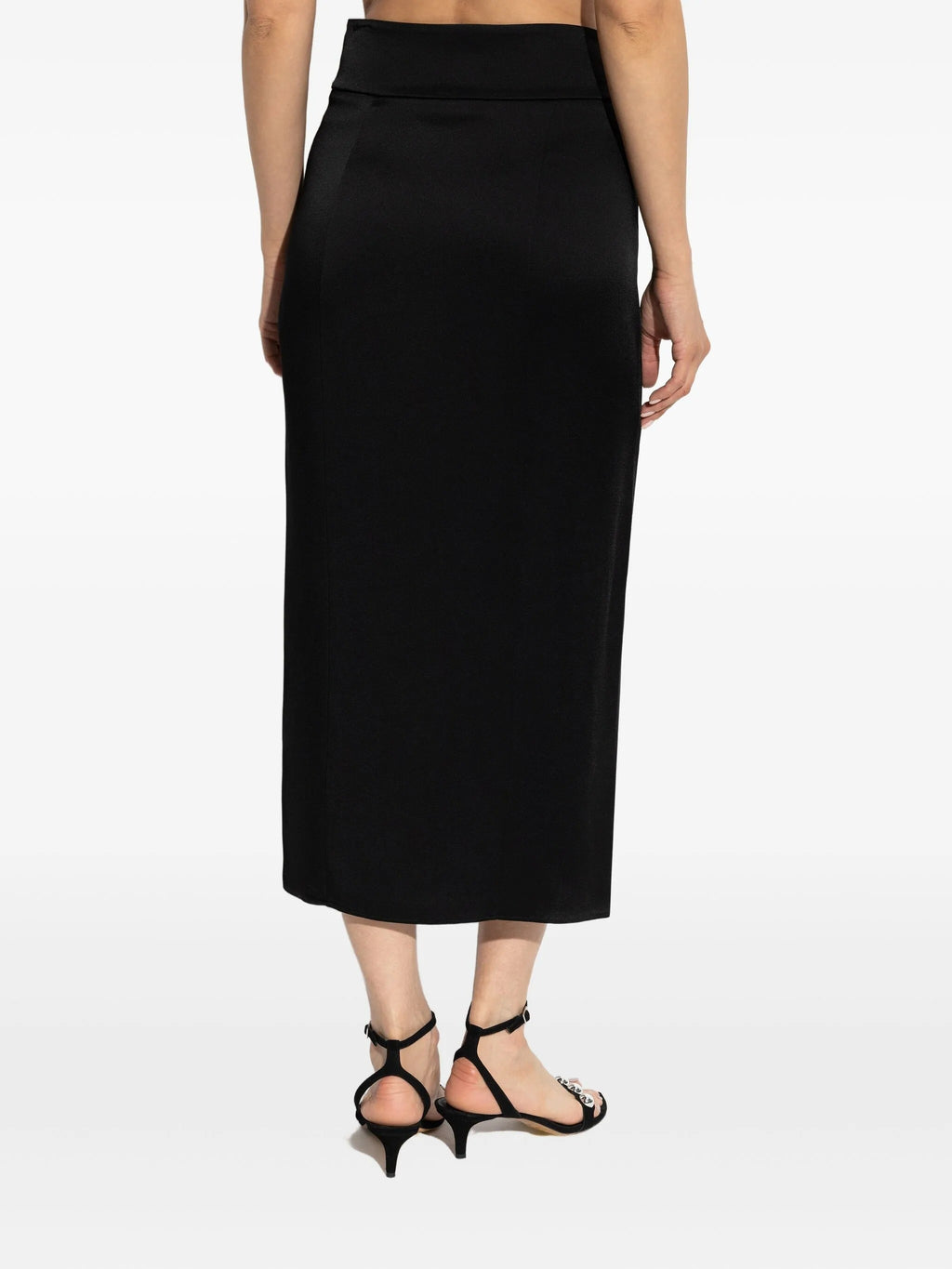 shiny anvers satin pencil skirt