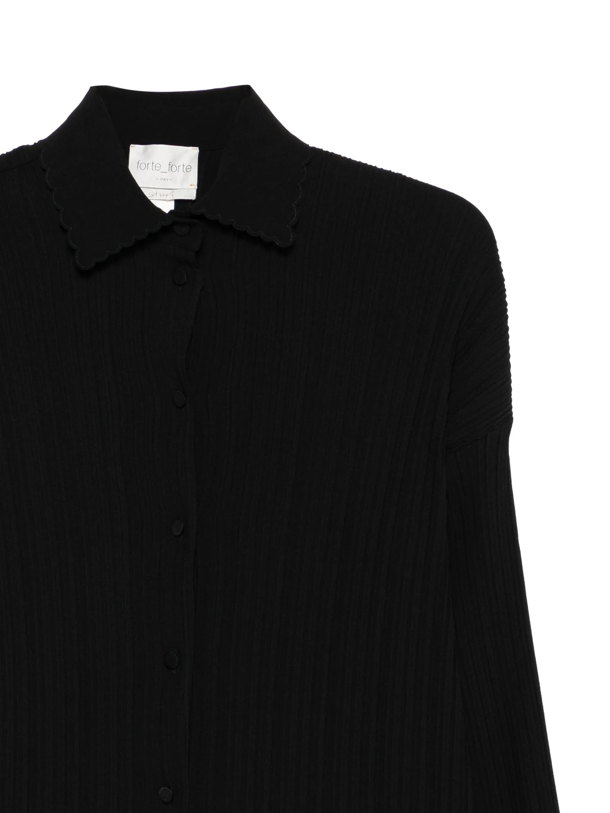 poly crepe plisse` overshirt