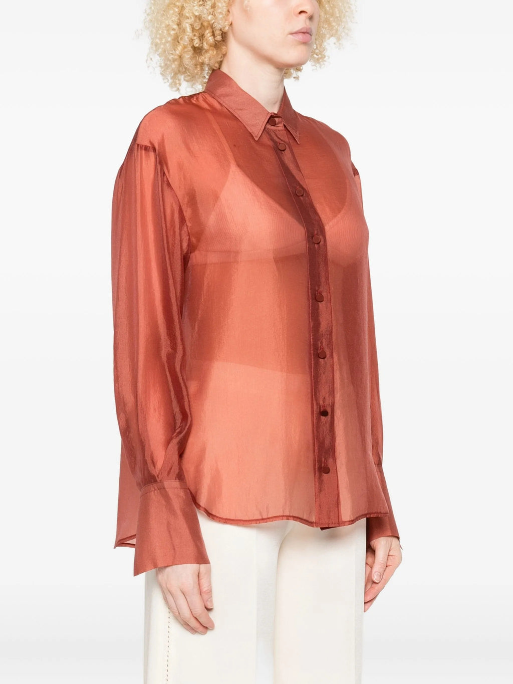 contemporary organza masculine shirt