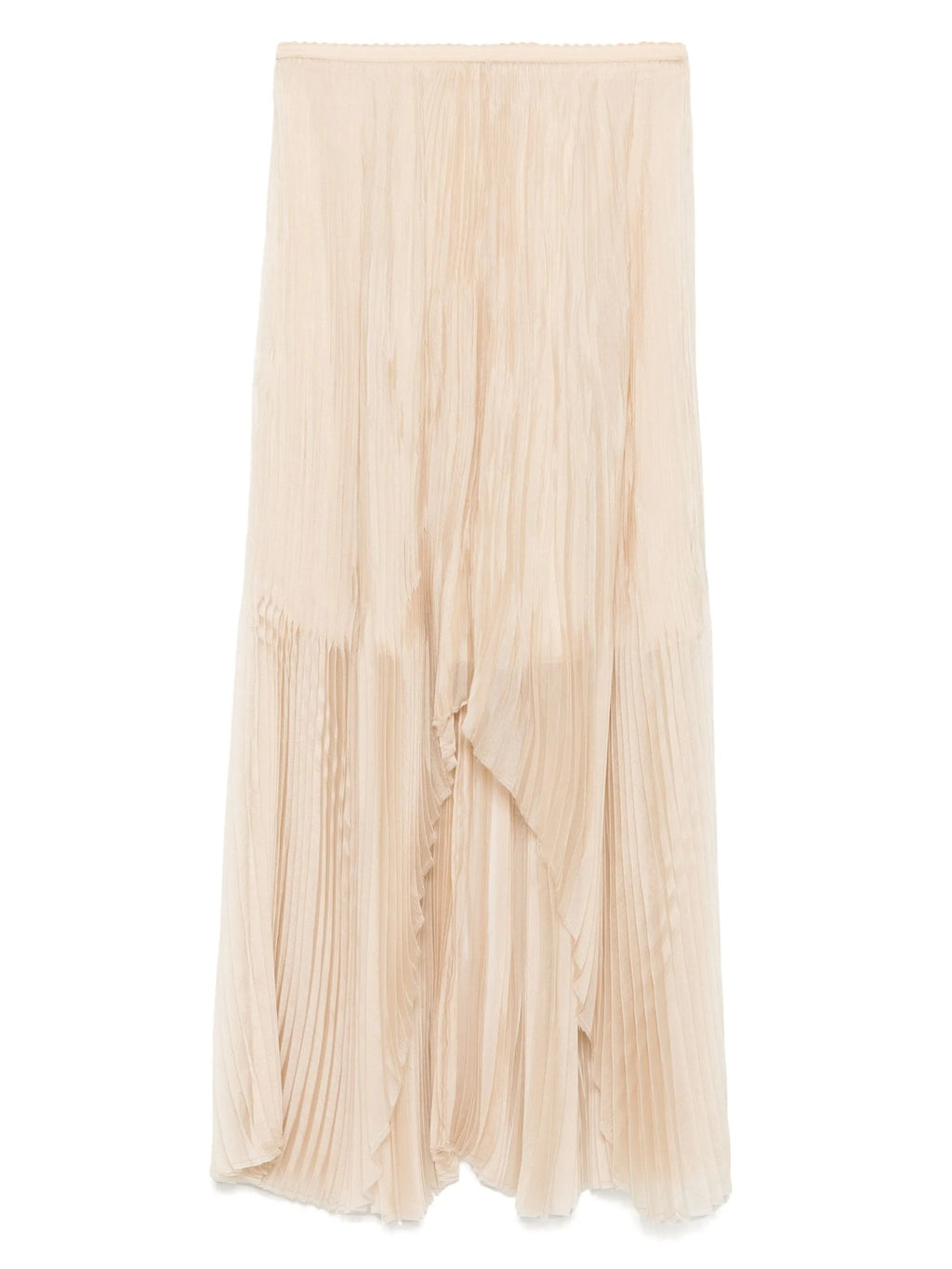 contemporary organza plisse` skirt