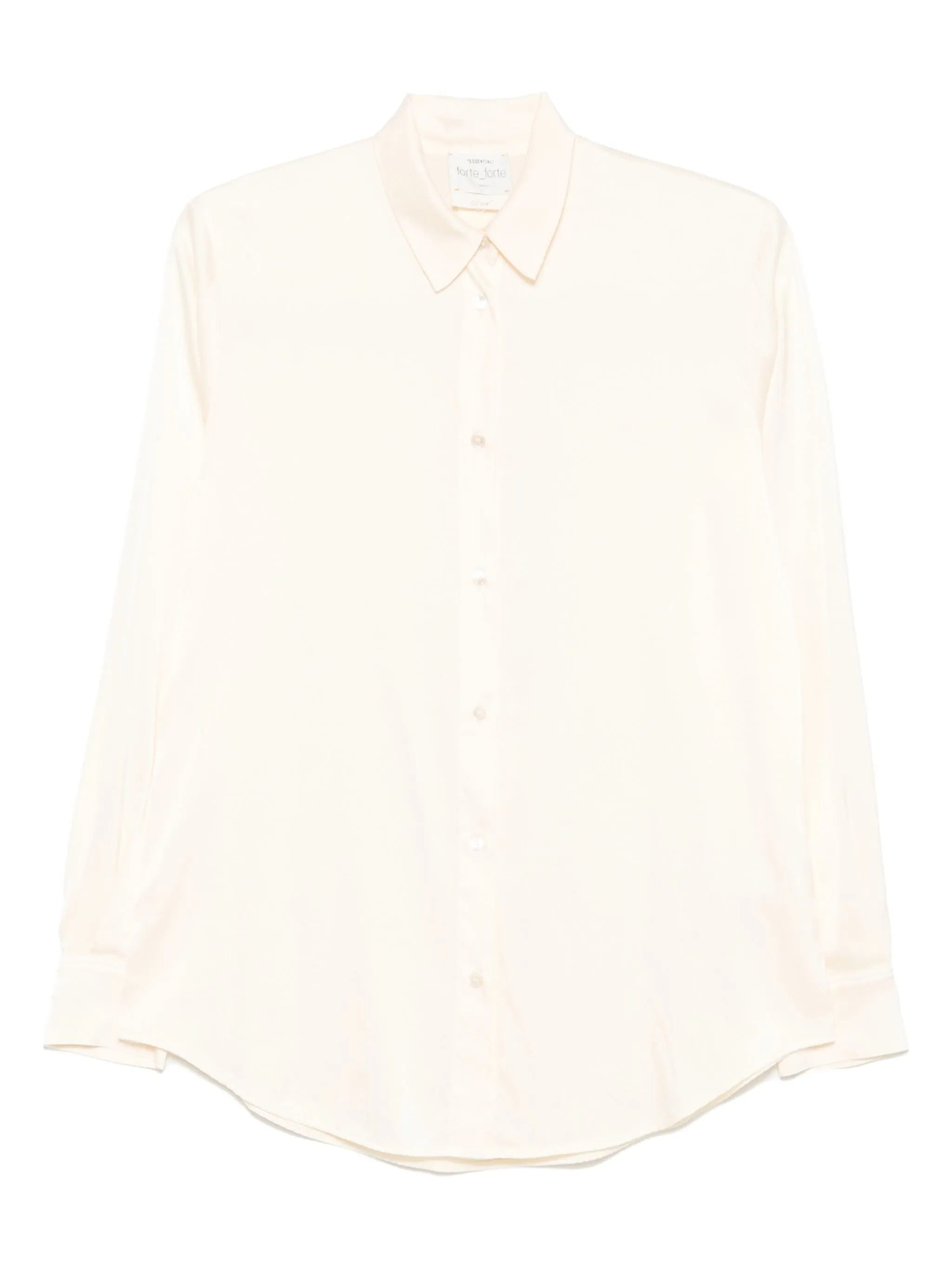 essential heavy stretch silk satin shirt