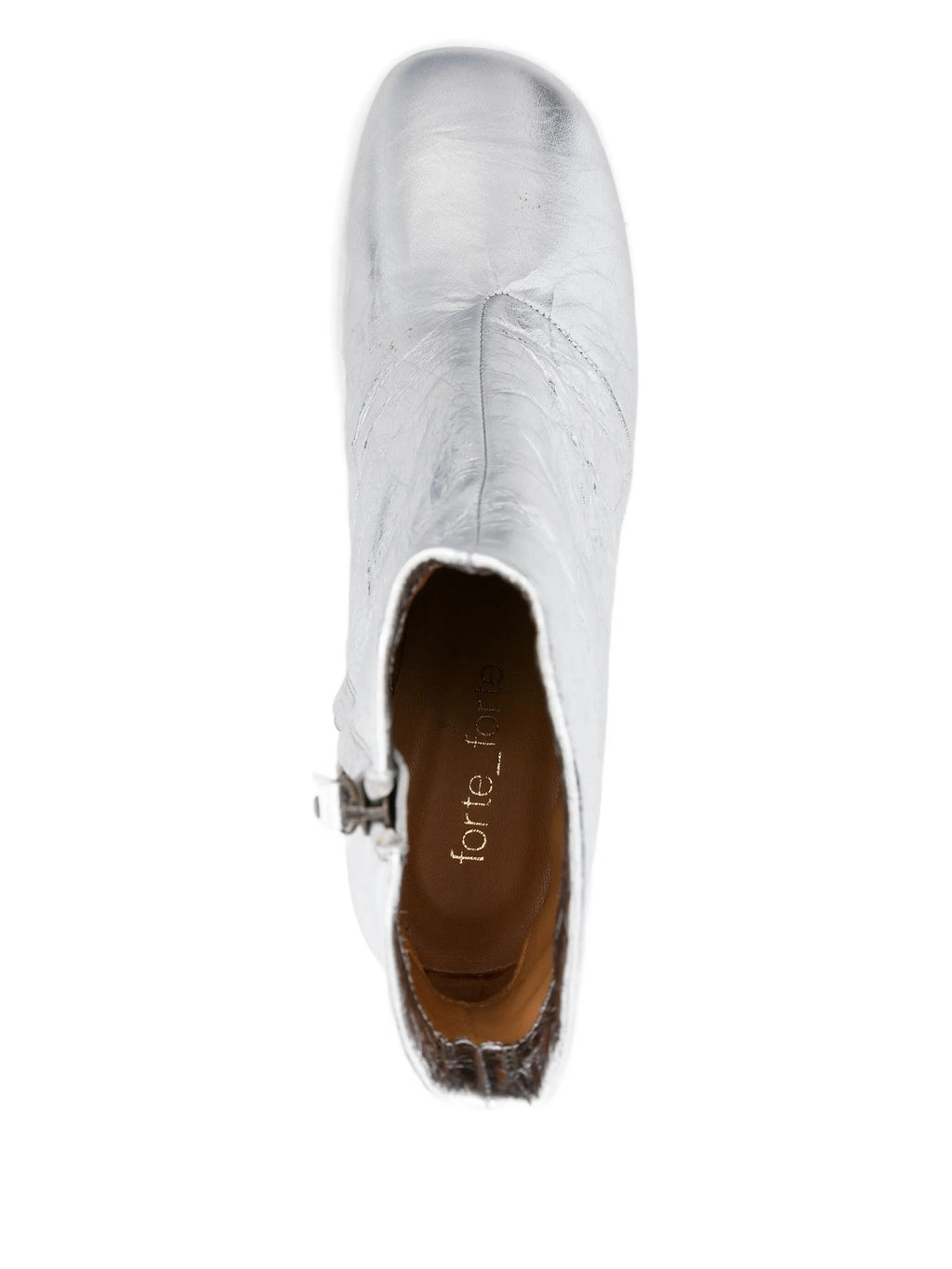 craquele` laminated leather anckle boots