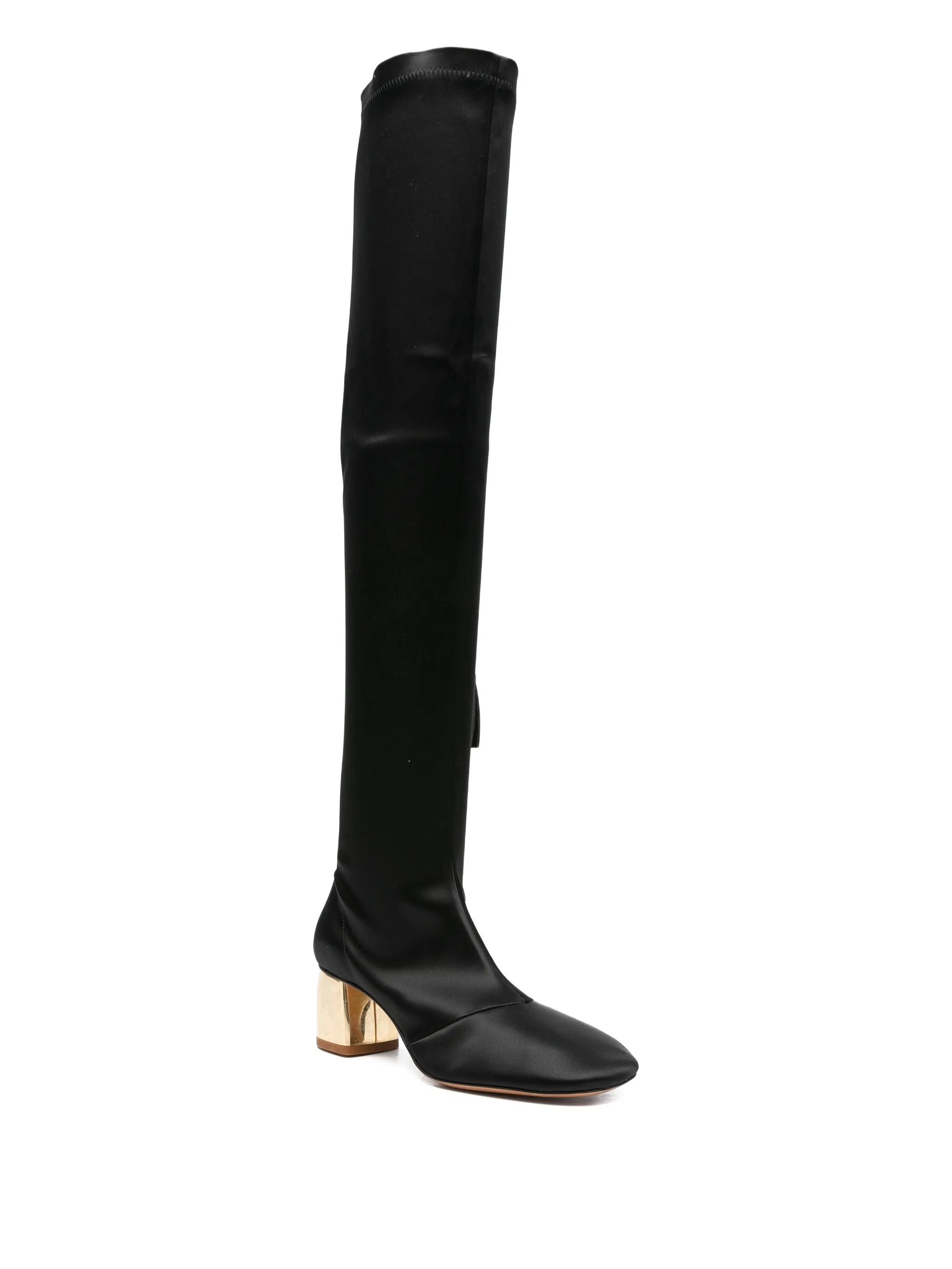 high satin boots