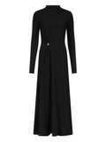 LUCERO DRAPED KNIT DRESS