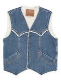 WESTERN DENIM SHERP VEST SKY DESERT SHER