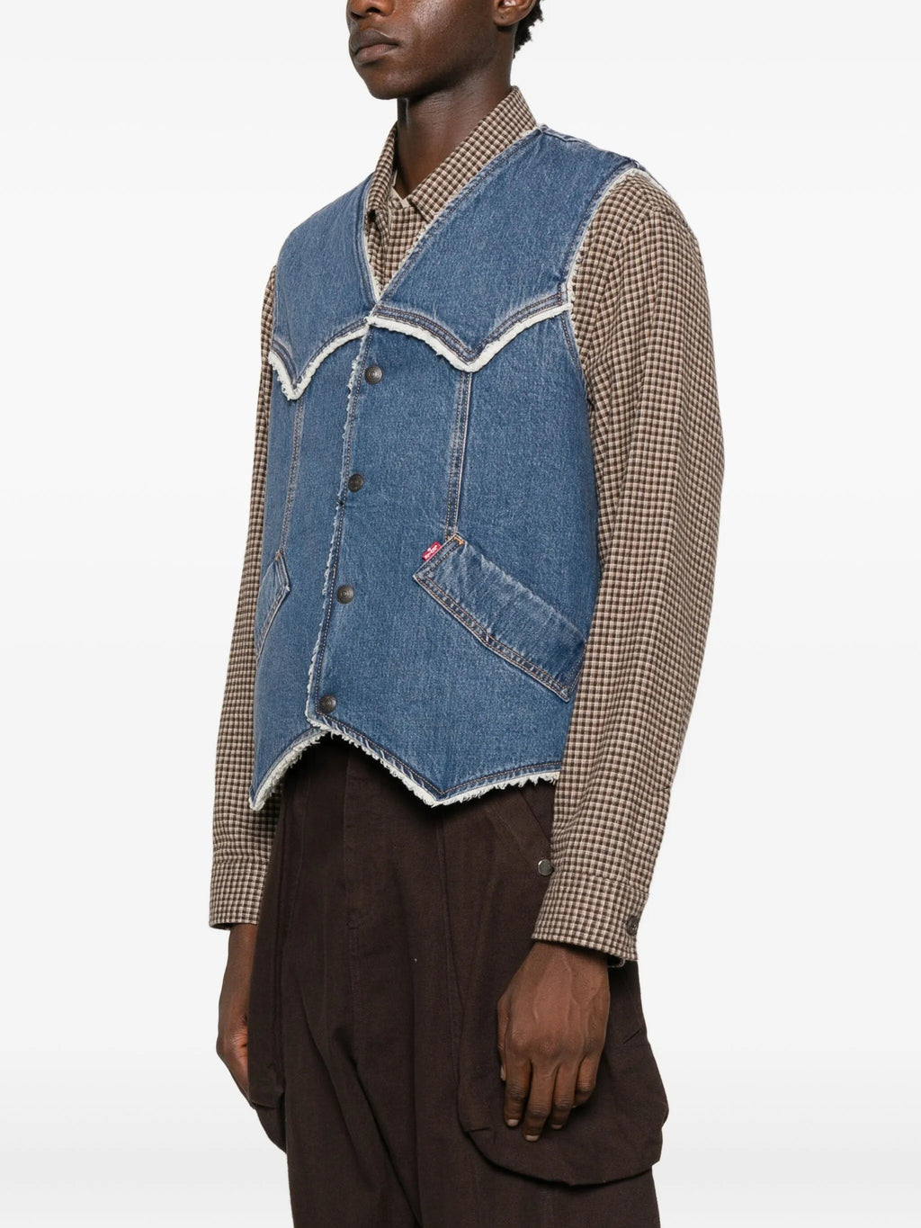 WESTERN DENIM SHERP VEST SKY DESERT SHER