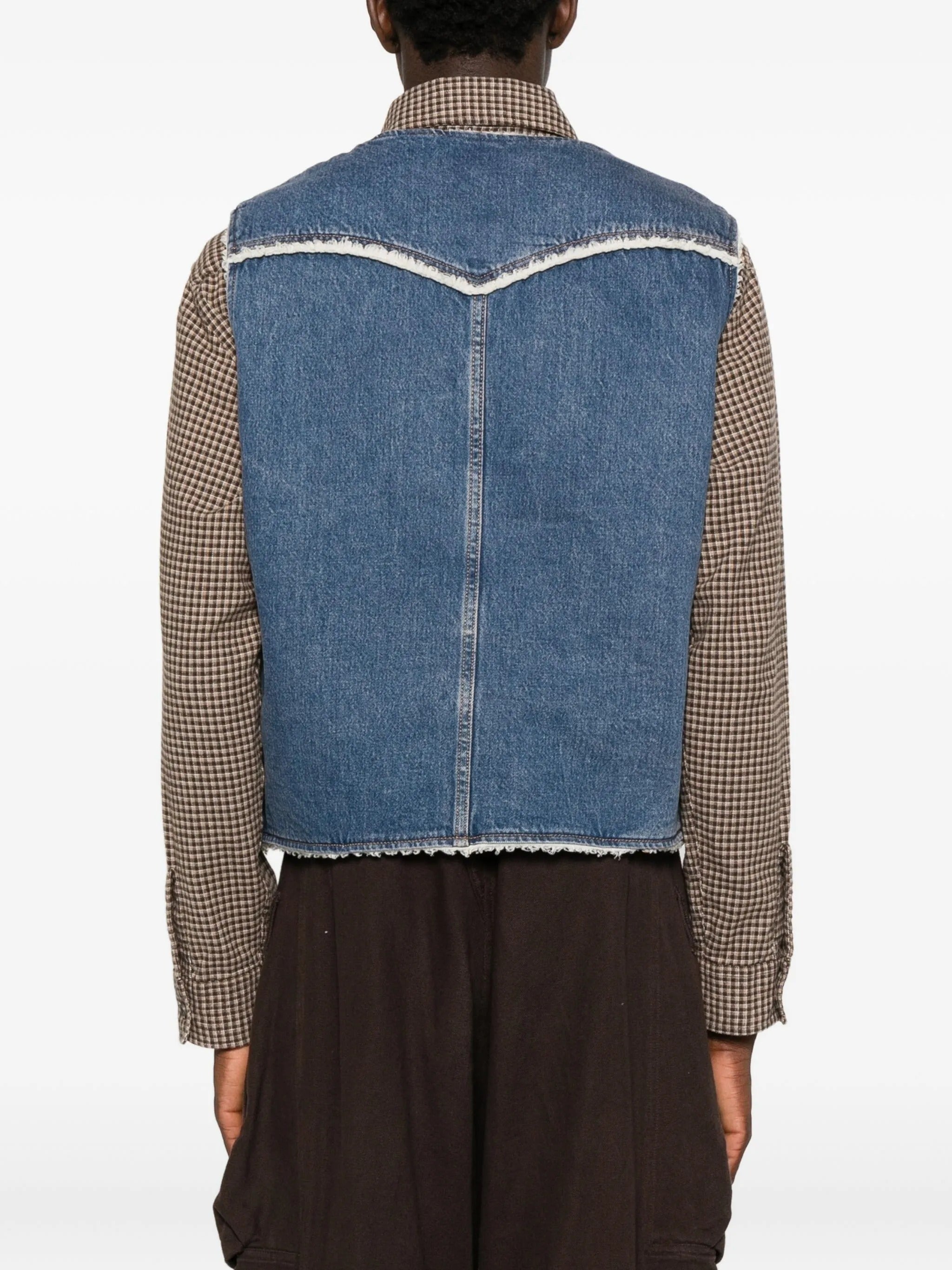 WESTERN DENIM SHERP VEST SKY DESERT SHER