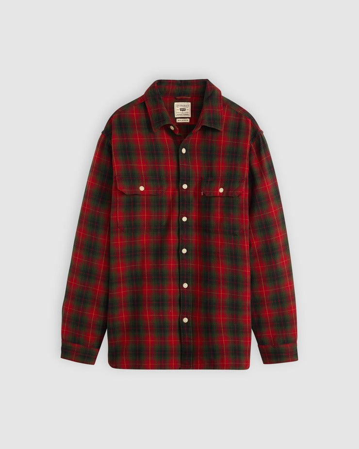 JACKSON WORKER CALVIN PLAID RHYTHMIC RED