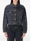 SHRUNKEN 90S NO PLEAT BEJEWELED TRUCKER
