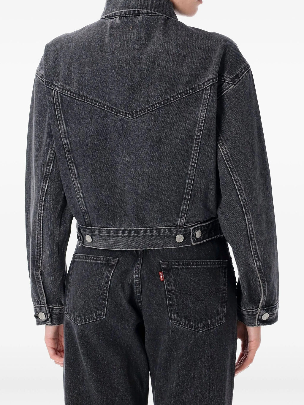 SHRUNKEN 90S NO PLEAT BEJEWELED TRUCKER
