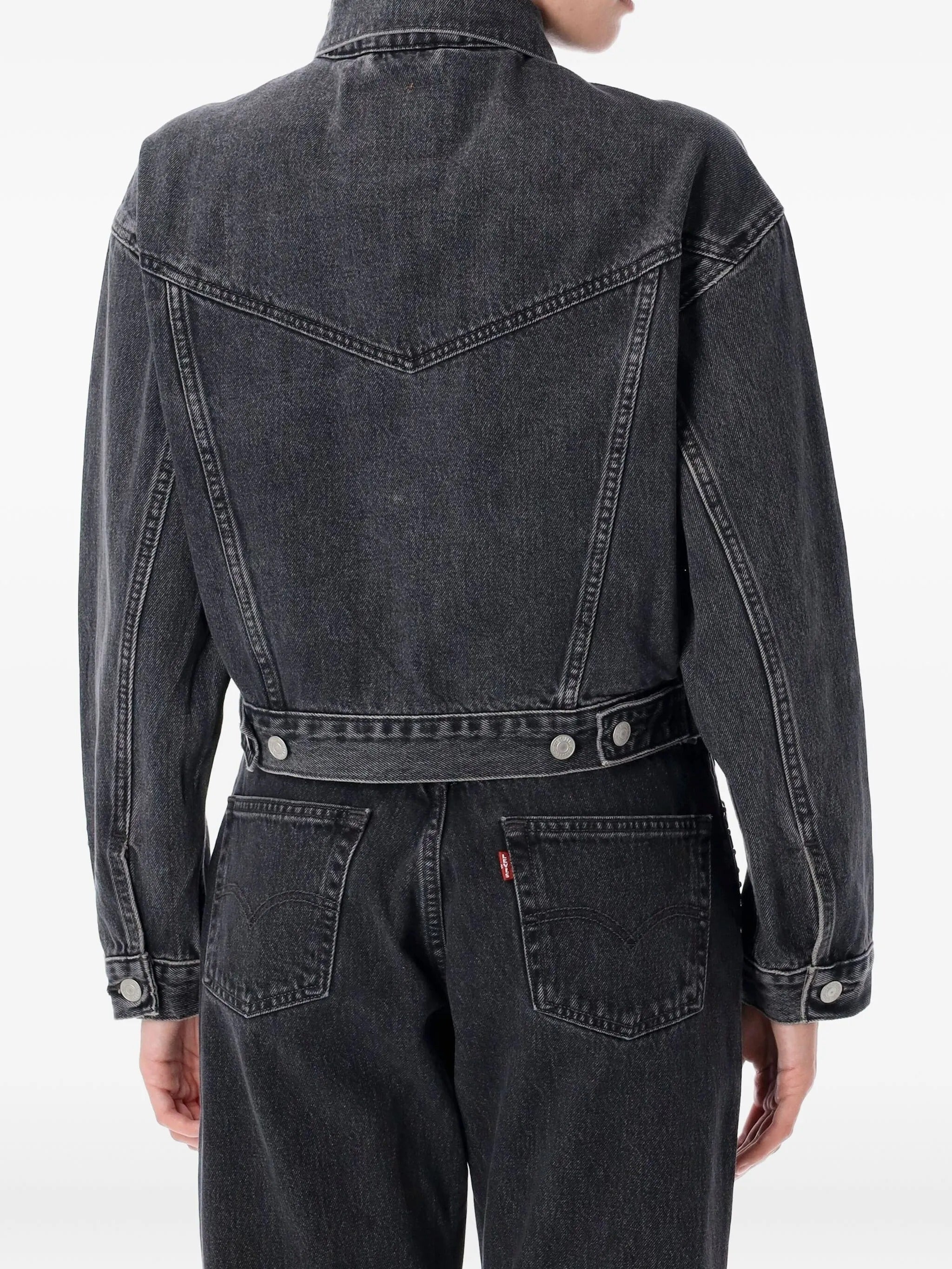 SHRUNKEN 90S NO PLEAT BEJEWELED TRUCKER