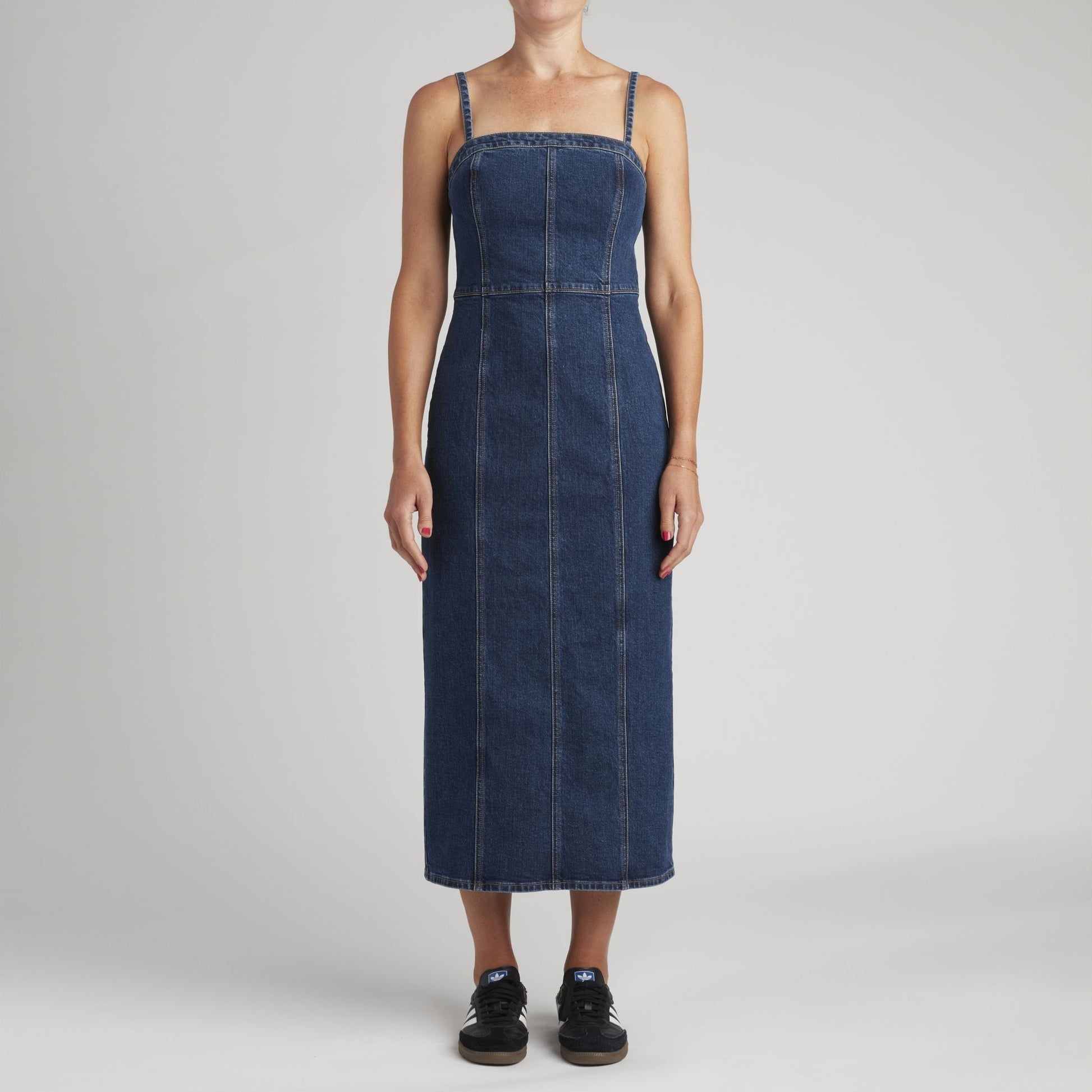 SEAMED BUSTIER DRESS RETRO STONE DRESS