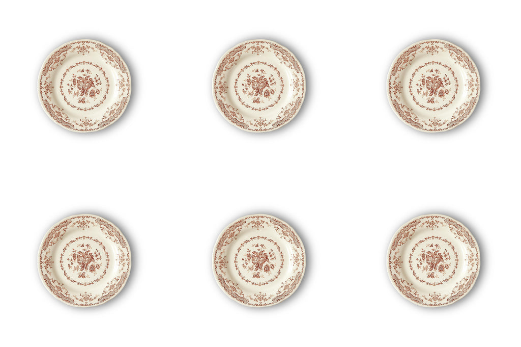 PIATTO FRUTTA CM.20,7 ROSE TERRACOTTA