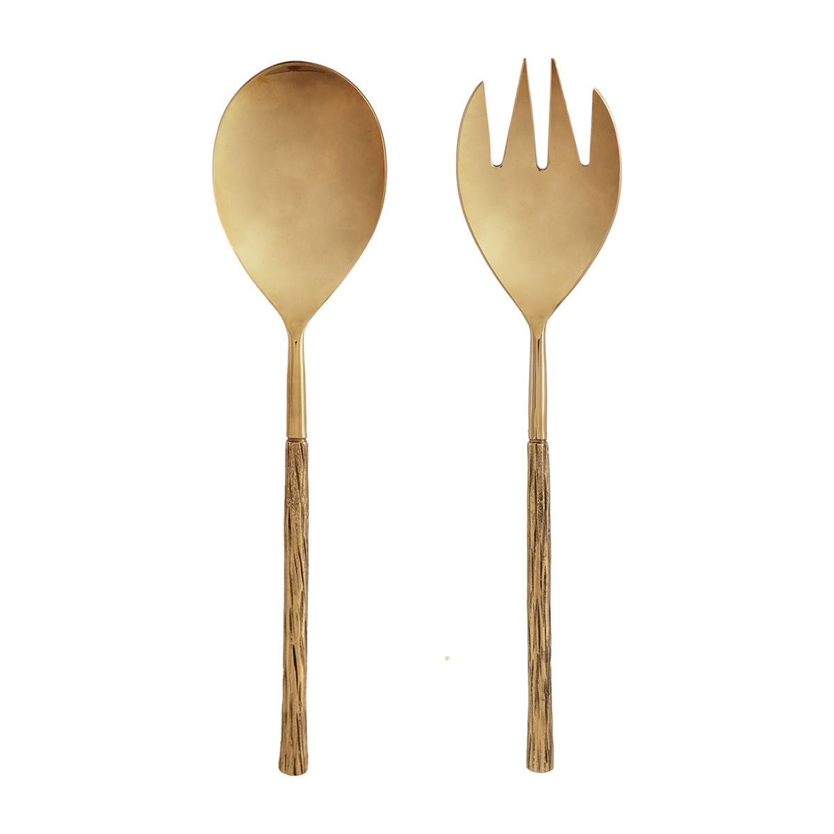 SET POSATE INSALATA 27,5 ACCIAIO ORO