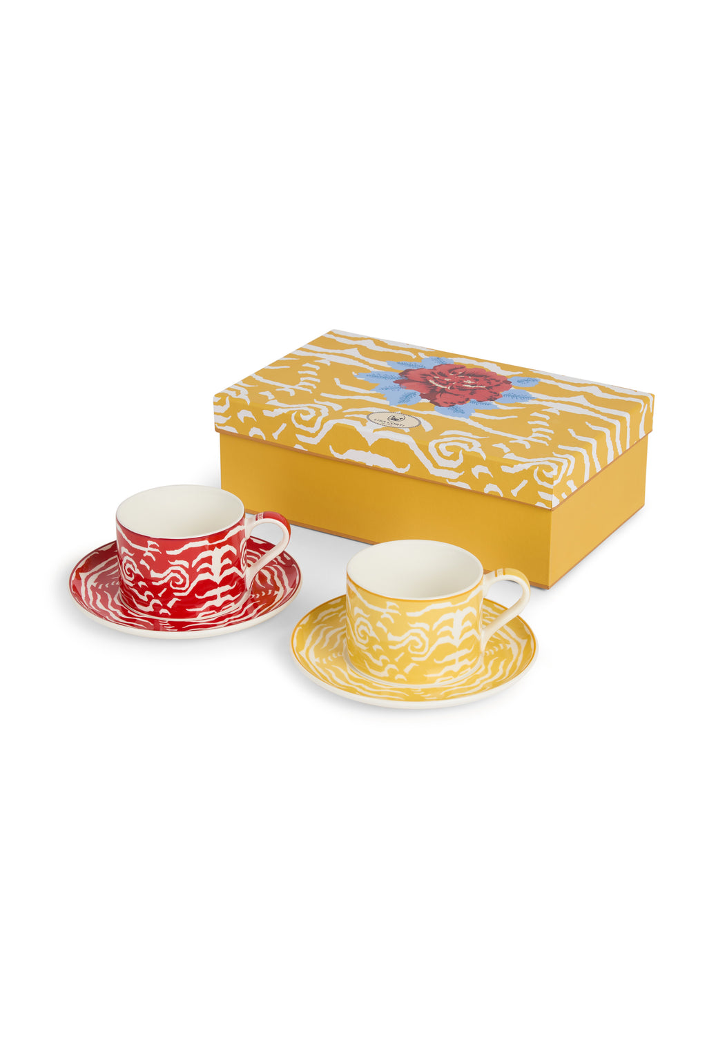 Porcelain Tea Set Indian Tiger