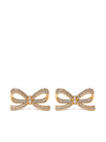 GOLD CRYSTAL BOW EARRINGS
