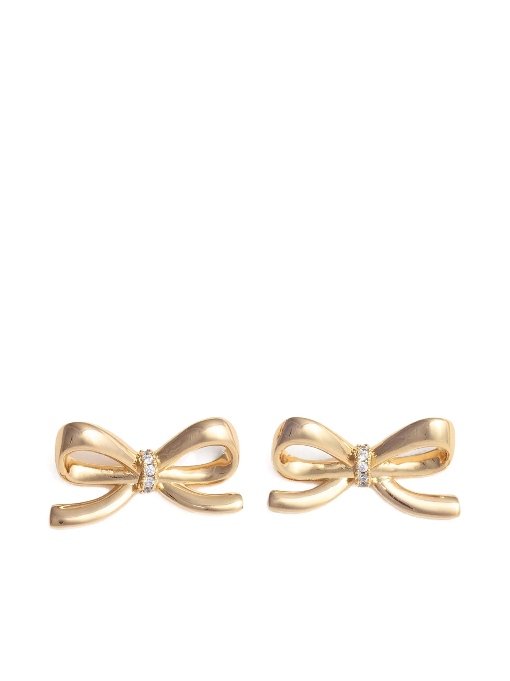 GOLD BOW EARRINGS