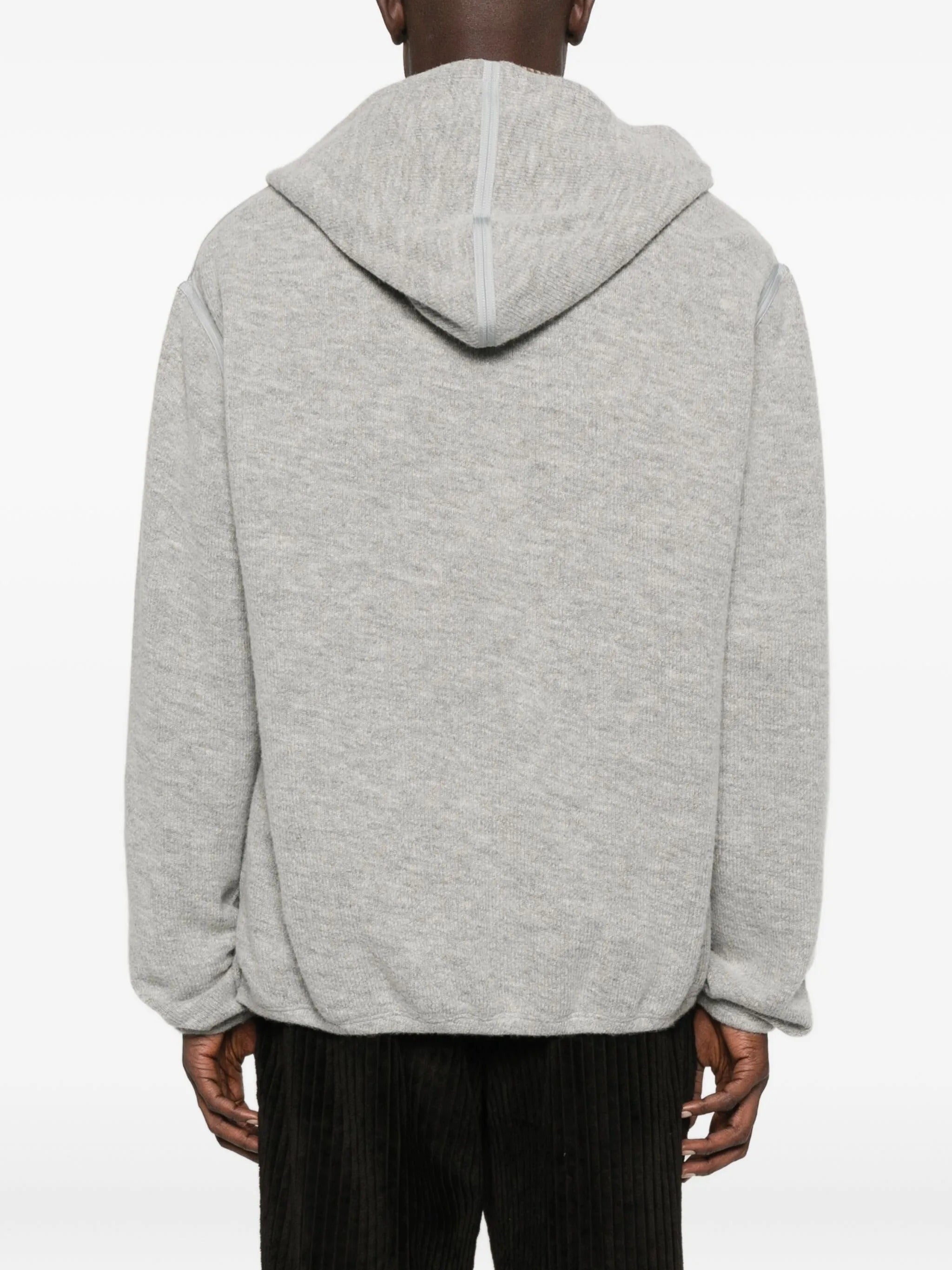 CUT KNIT HOODIE