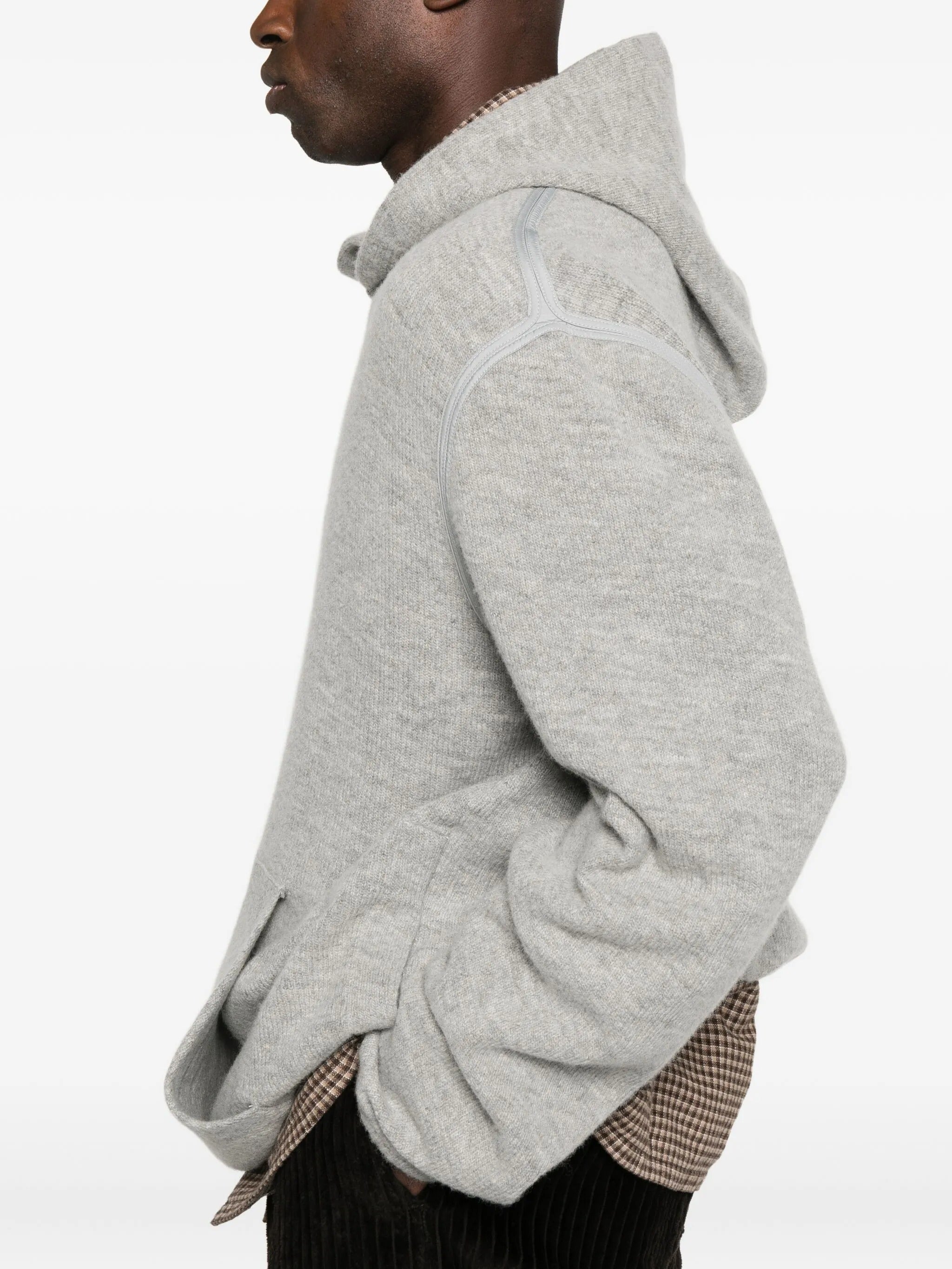CUT KNIT HOODIE