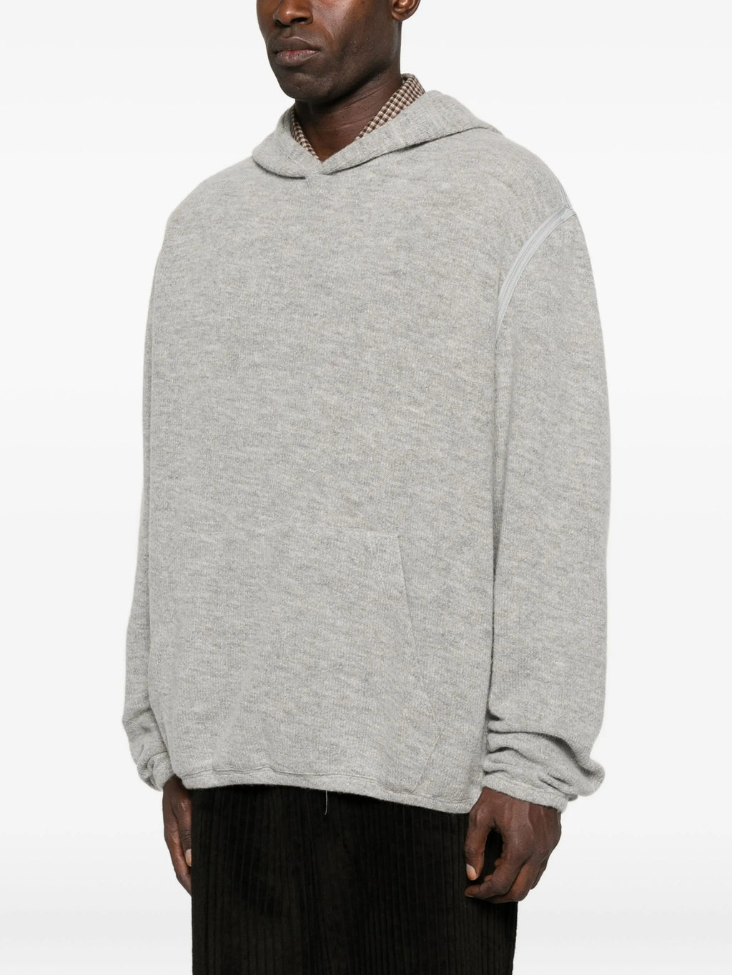 CUT KNIT HOODIE