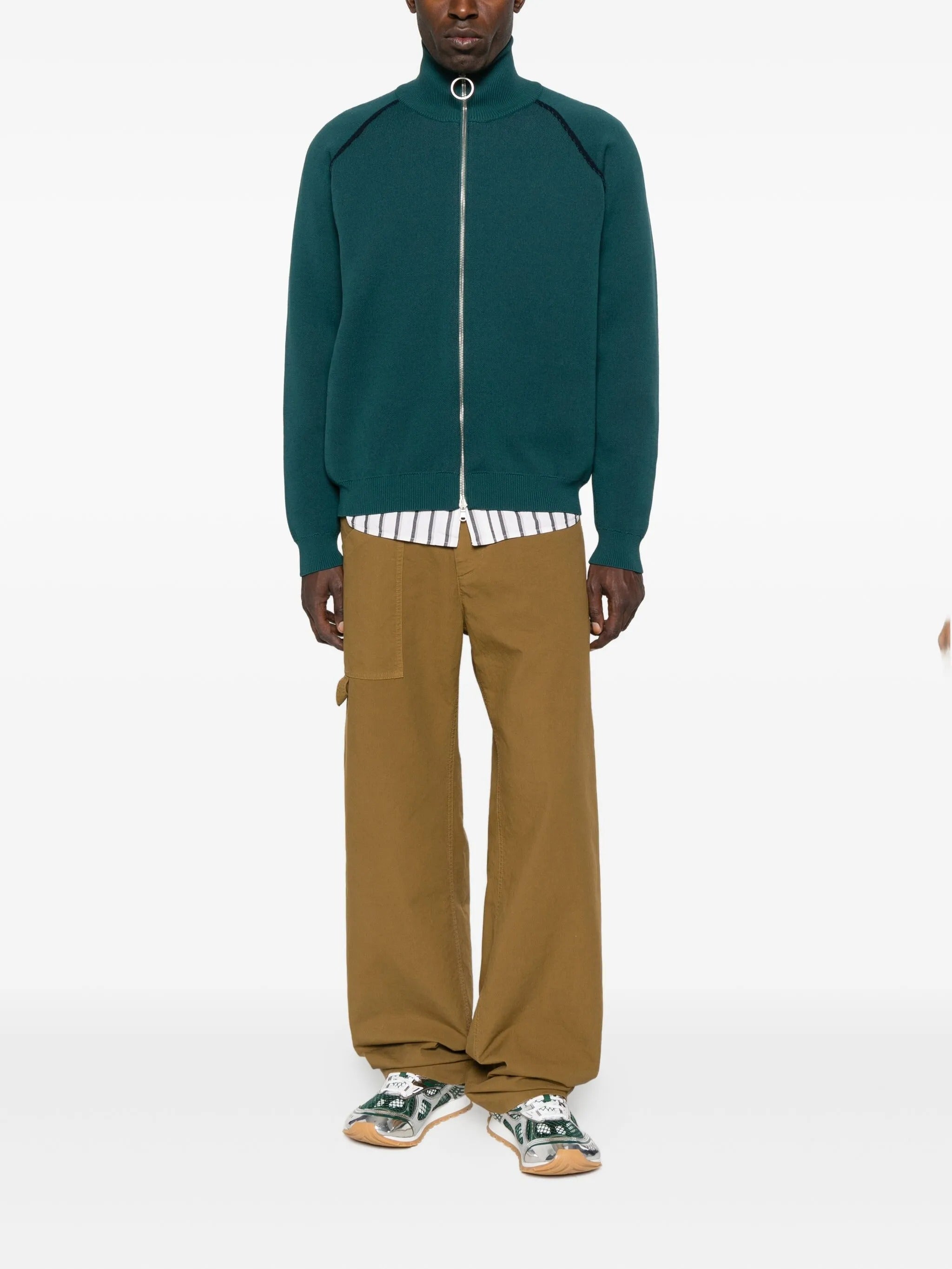 FULL ZIP RAGLAN SWEATER