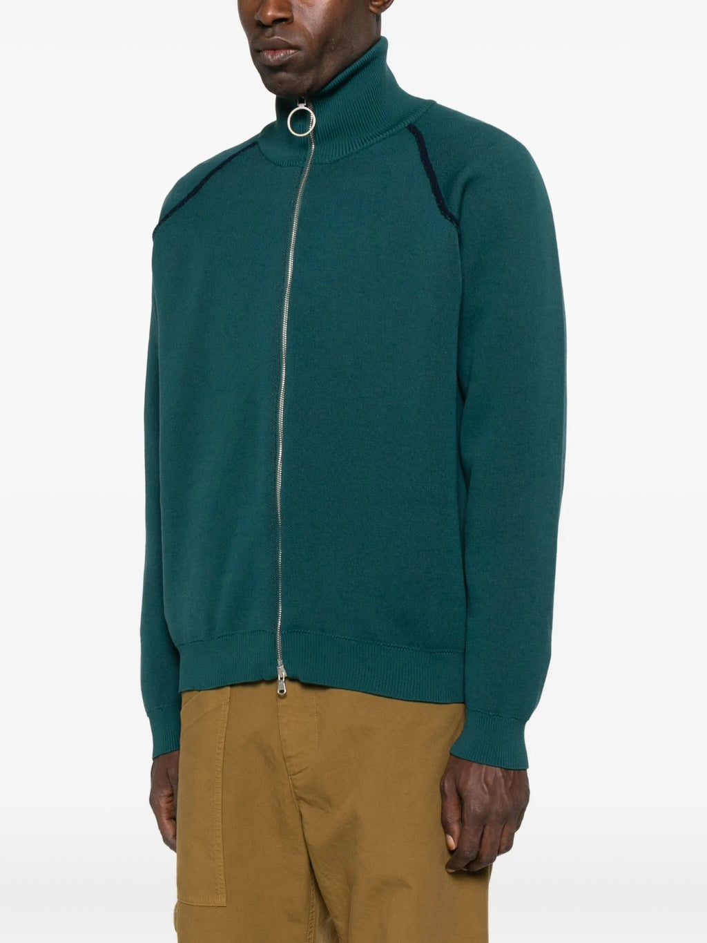 FULL ZIP RAGLAN SWEATER