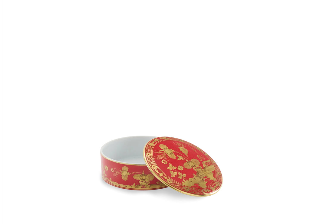 ORIENTE ITALIANO - OGGETTI SCATOLA ROTONDA CON COPERCHIO CM 13