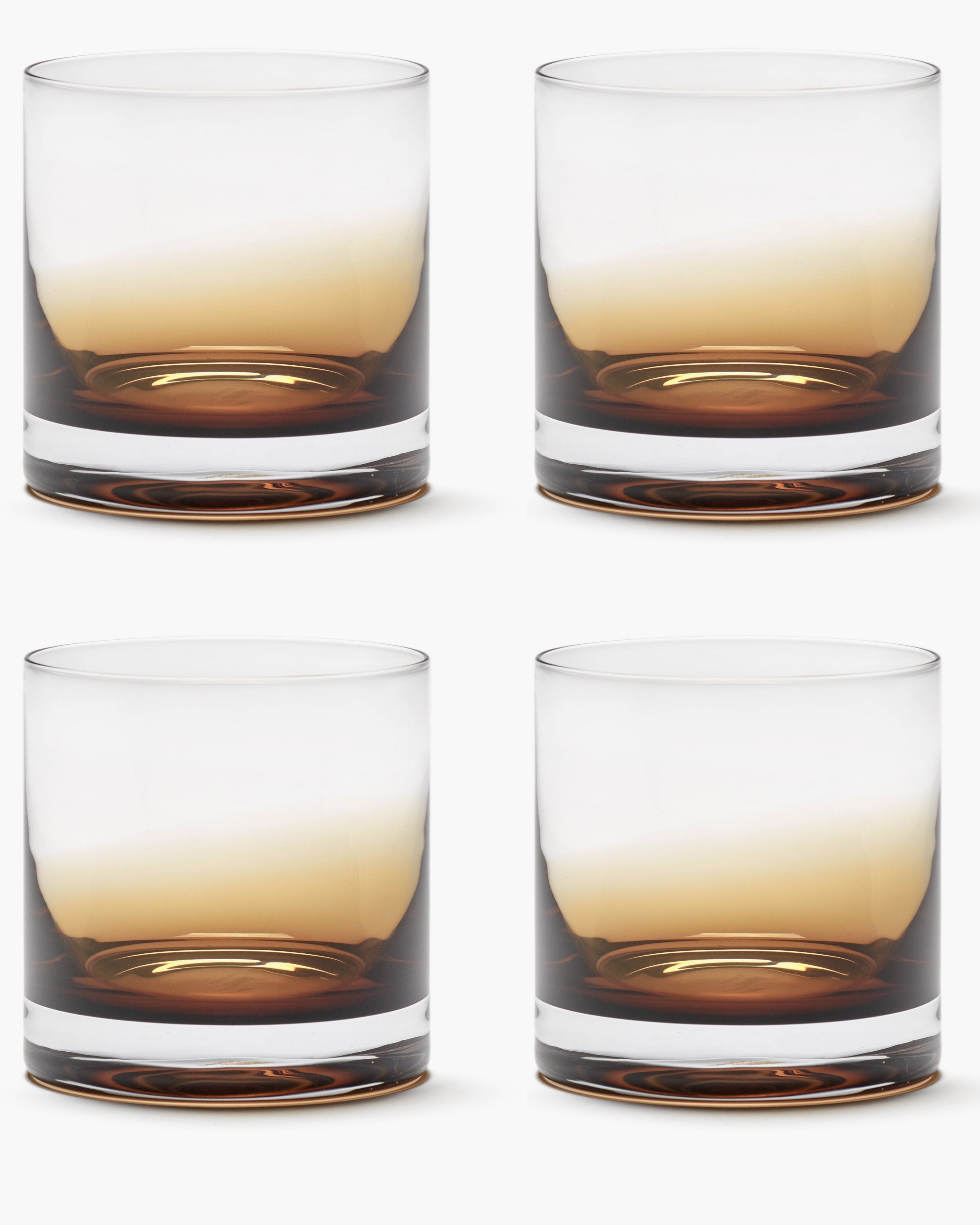 WHISKY GLASS AMBER ZUMA (SET 4 PZ)